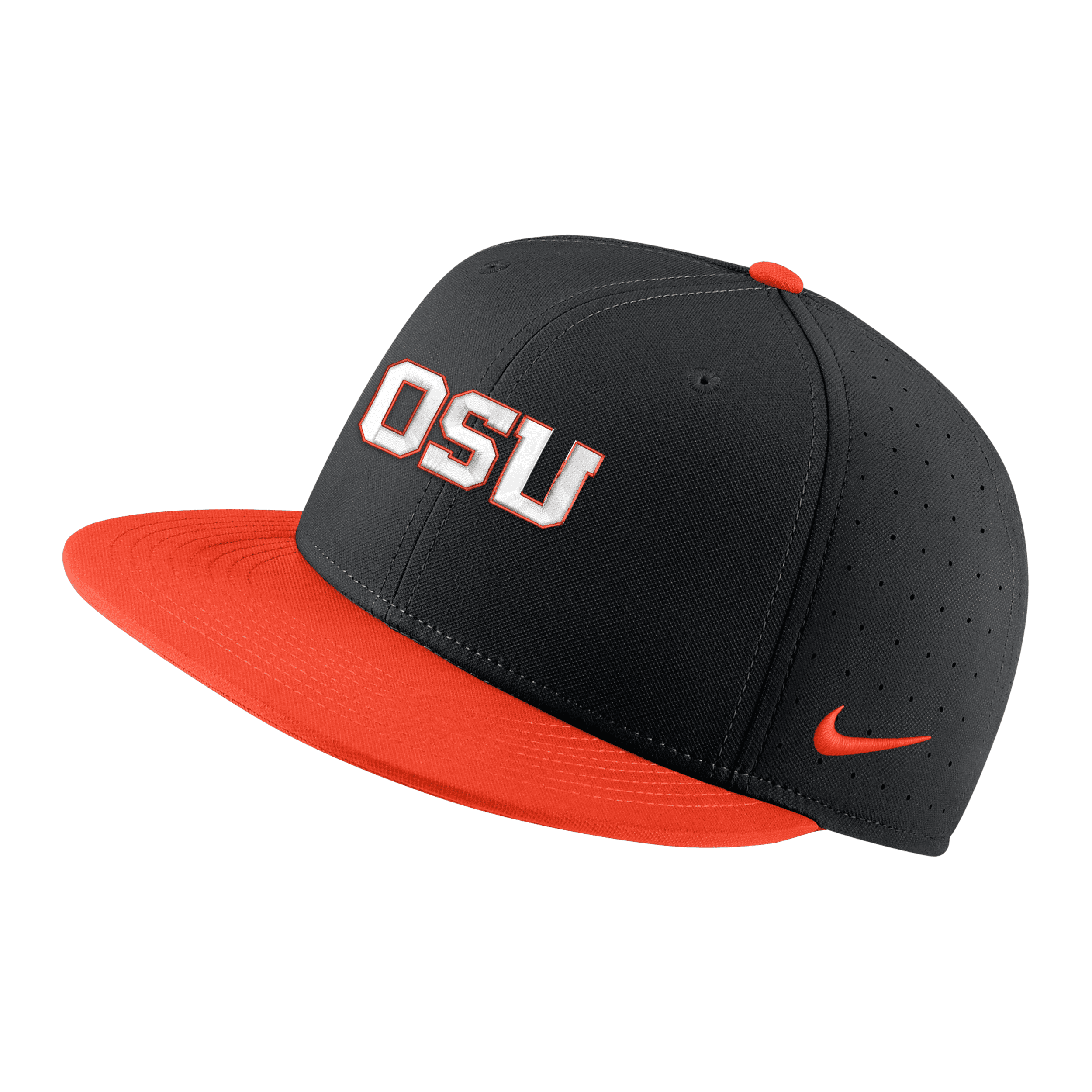 Nike Oregon State  Unisex College Fitted Baseball Hat In Black