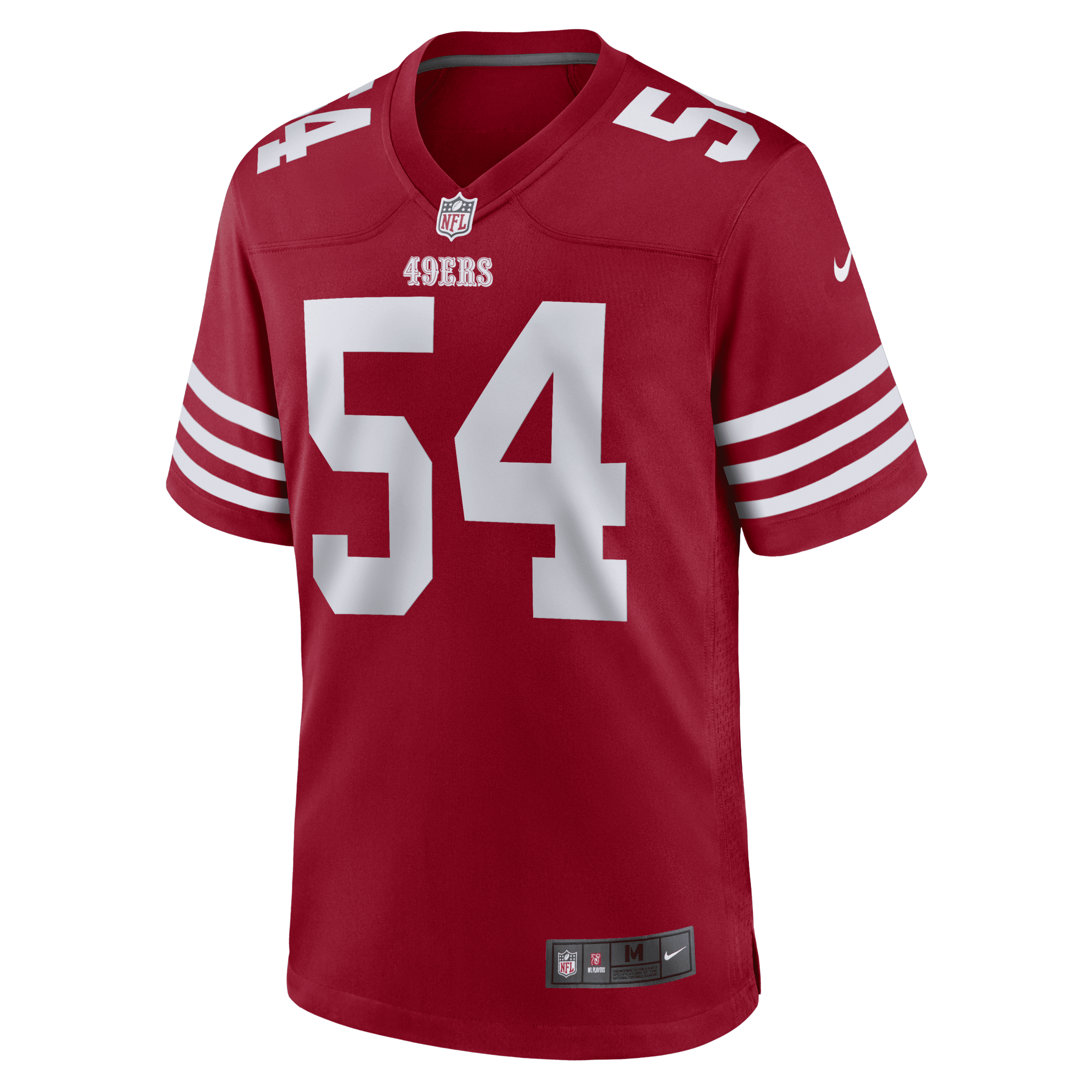 Nike Men's NFL San Francisco 49ers (Fred Warner) Game Football Jersey in Red | 67NMSAGH9BF-00J