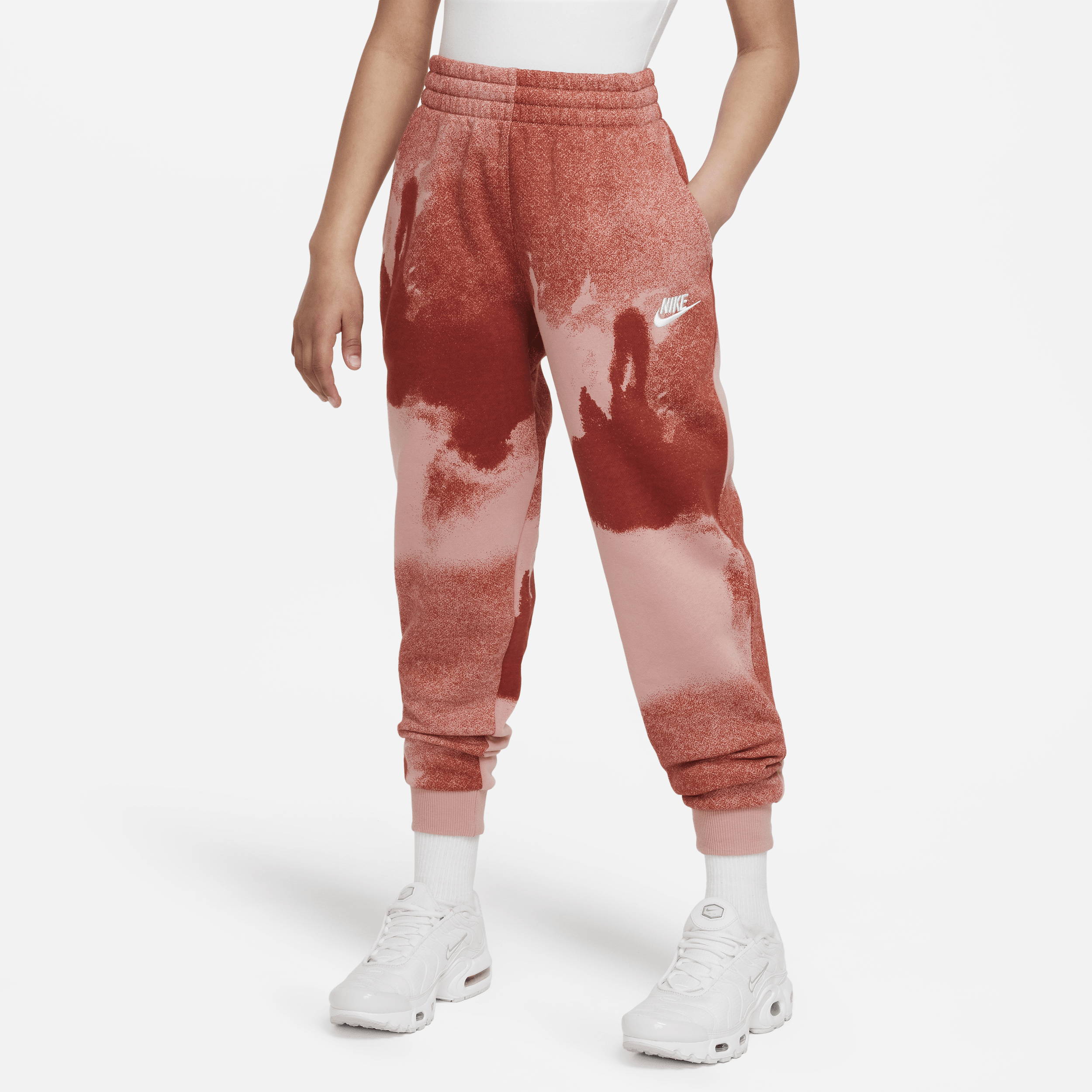 Nike Club Fleece Big Kids' Printed Jogger Pants In Pink