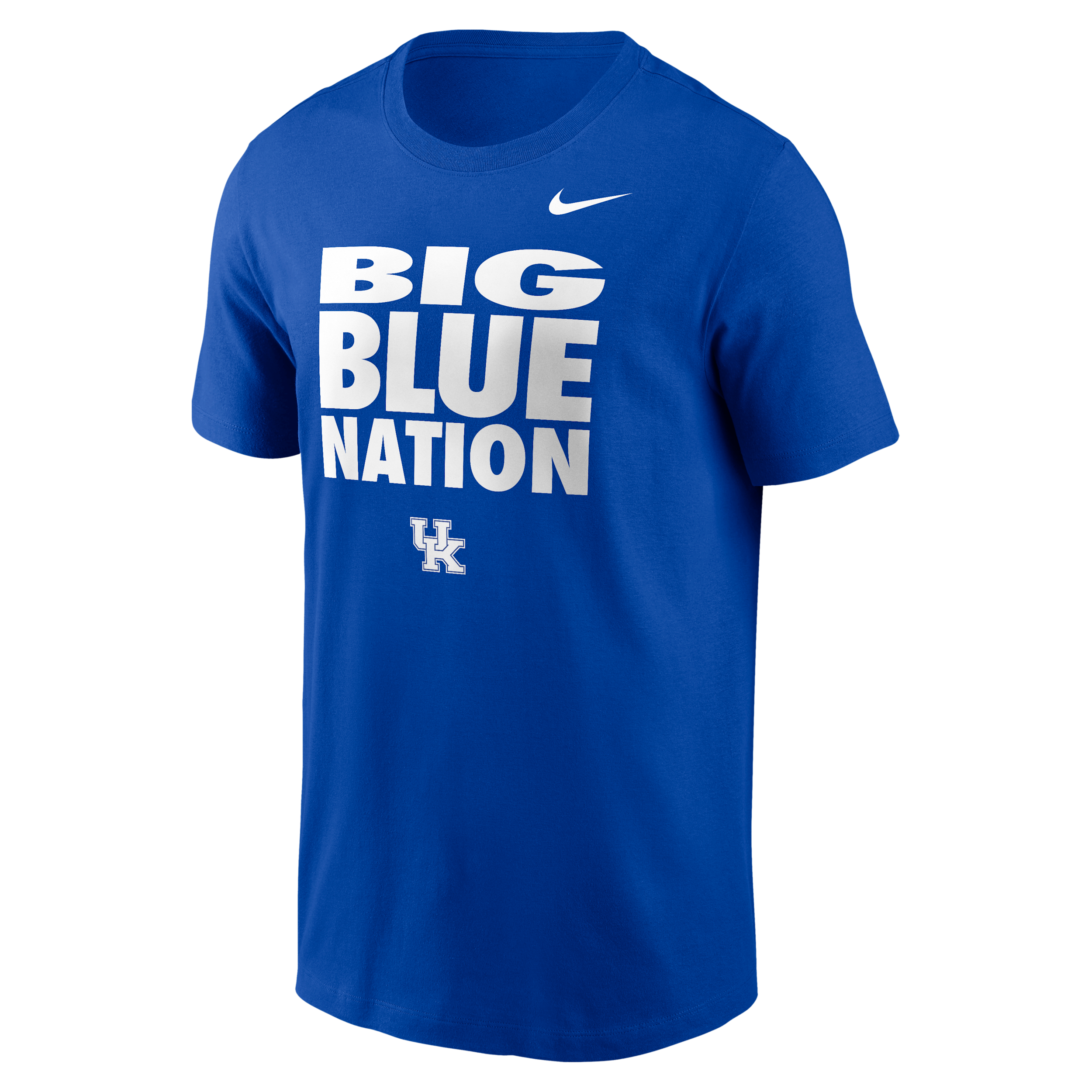 Kentucky Sideline Slogan Nike Men's Dri-FIT College Long-Sleeve T-Shirt in Blue | 02ET4EVNKY-H2B
