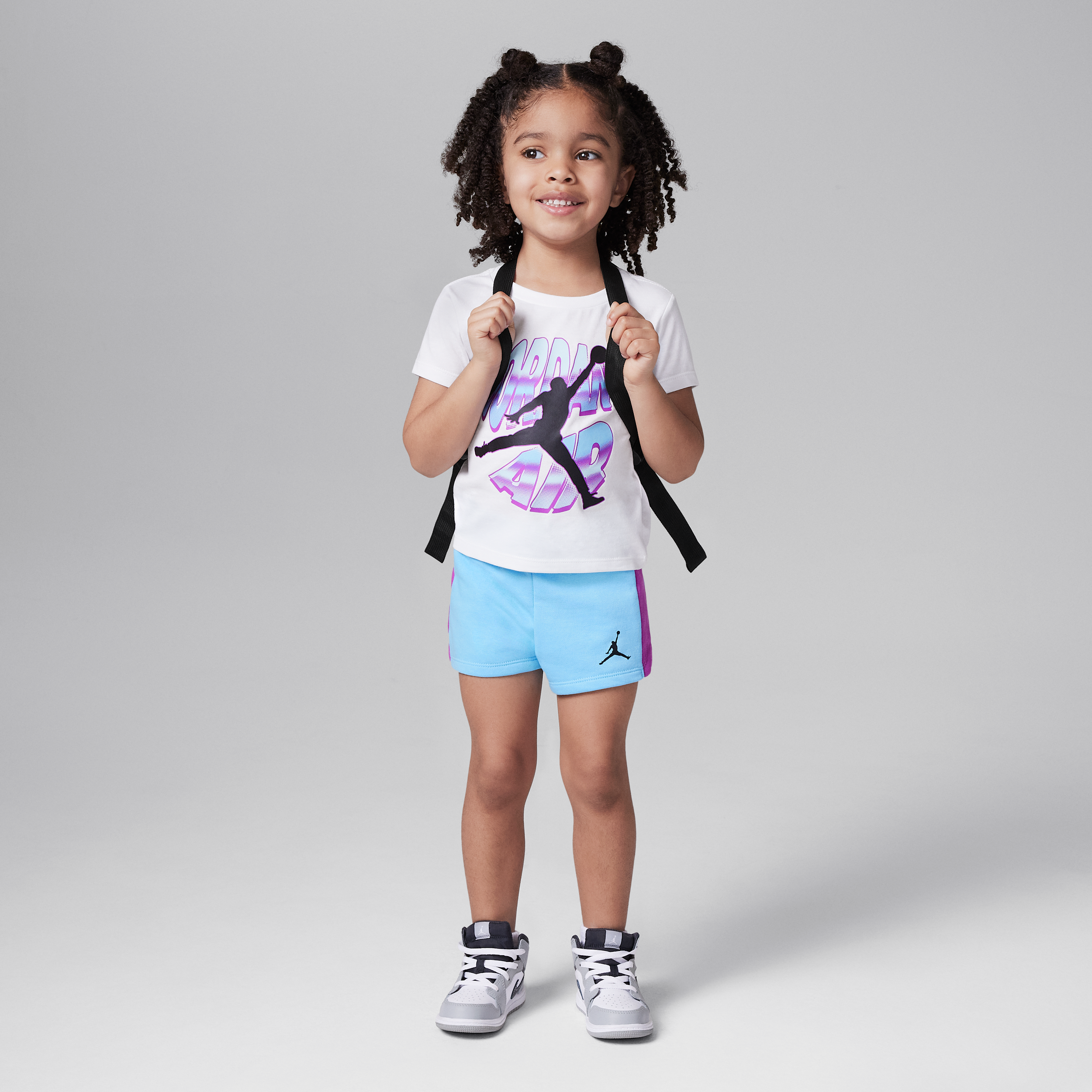 Jordan Air Stacked Toddler Shorts Set in Blue 25D179-BJB 40$