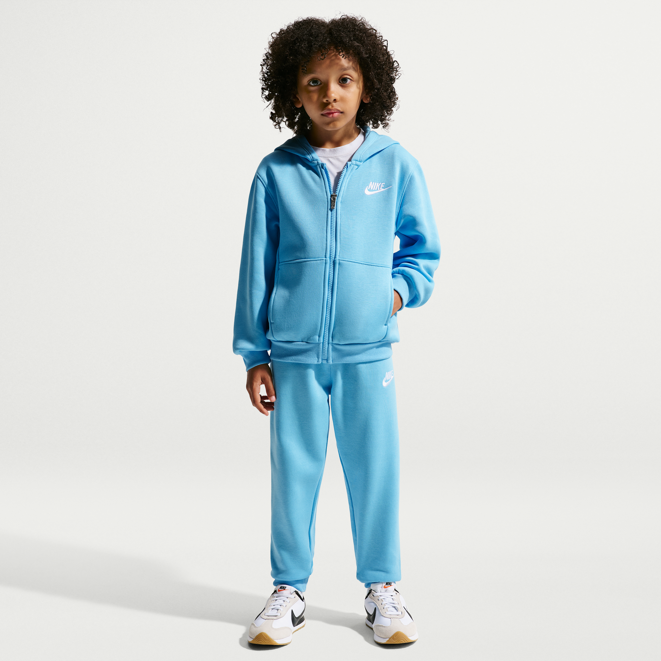 Nike Little Kids' 2-Piece Club Full-Zip Set in Blue | 86L445-UNC