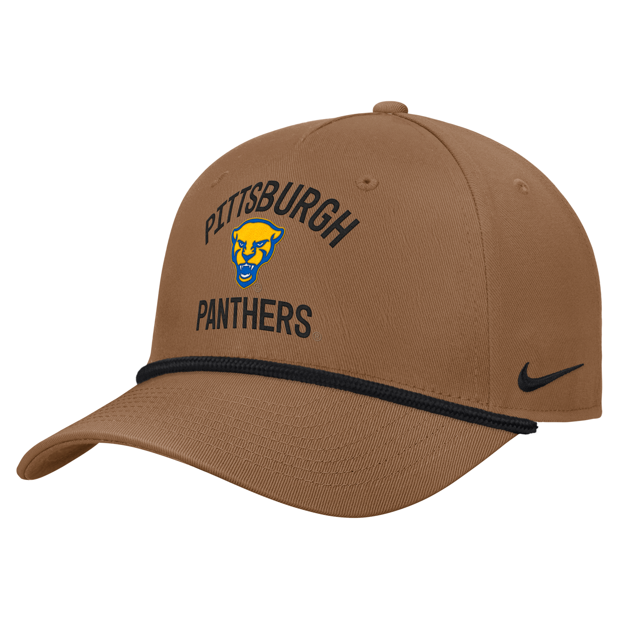 Pitt 2026 Military Appreciation Rope Rise Nike Men's College Adjustable Hat in Brown | C16829C750PTBG-ALB
