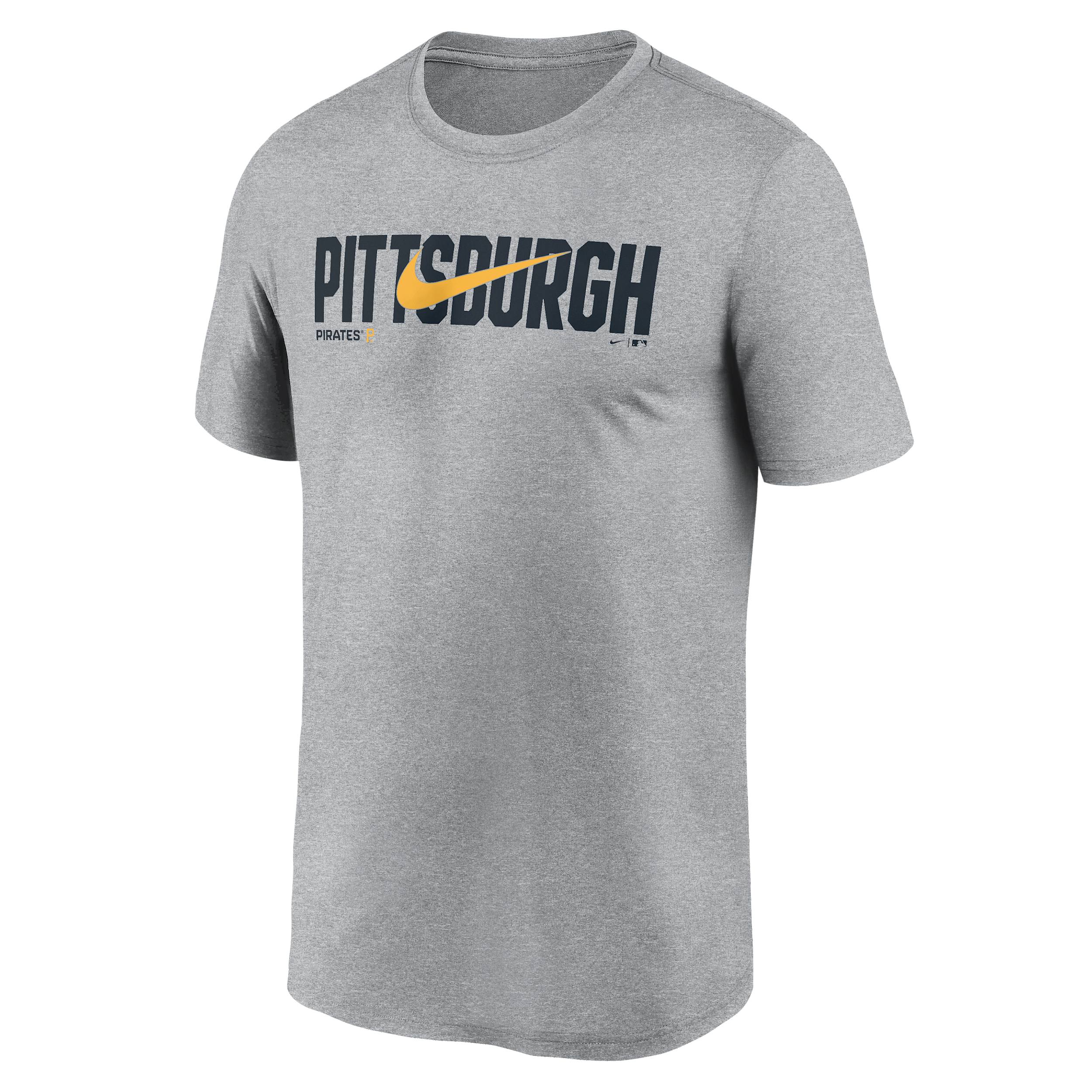 Pittsburgh Pirates Swoosh Legend Nike Men's Dri-FIT MLB T-Shirt in Grey | NKGK06GPTB-RSQ