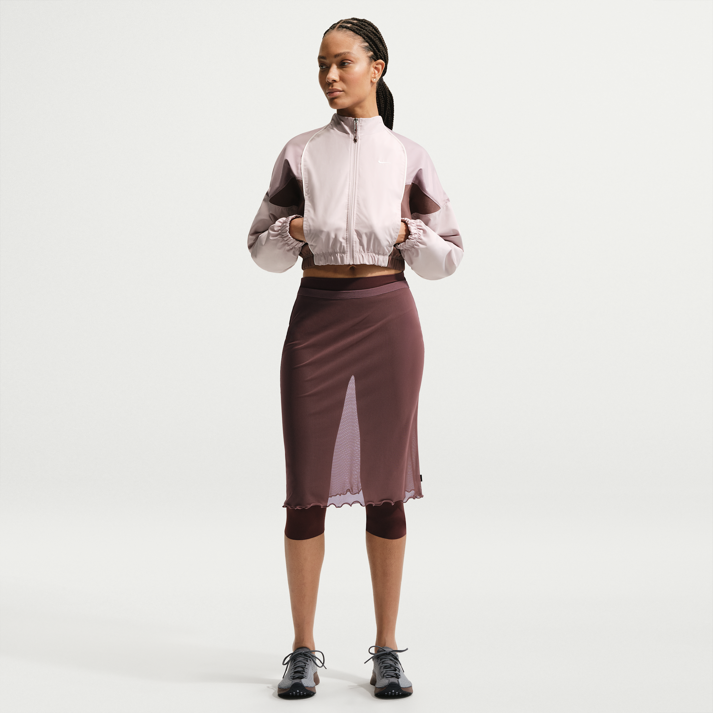 Women's Nike Sportswear Slim Sheer Skirt in Purple | IR1678-502