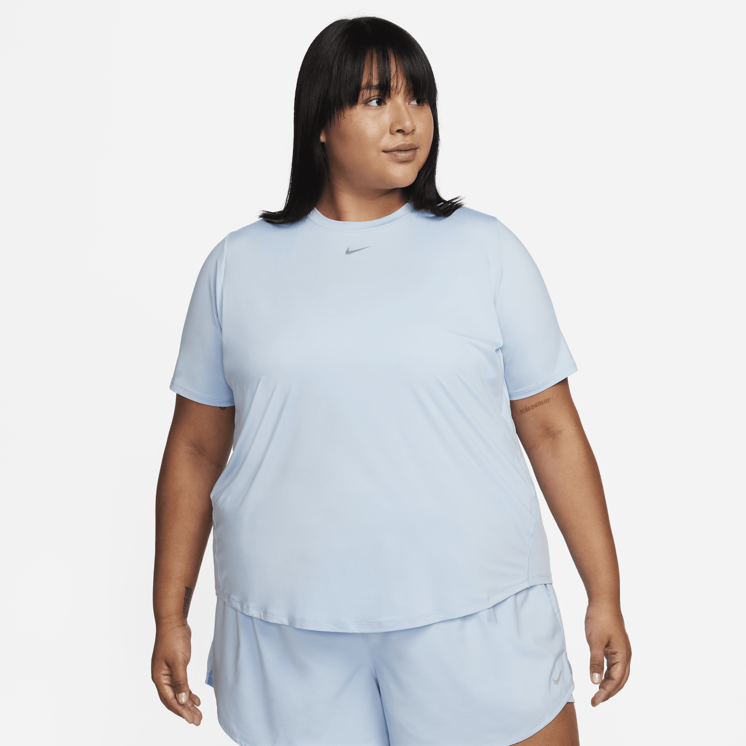 Nike Women's One Classic Dri-fit Short-sleeve Top (plus Size) In Blue