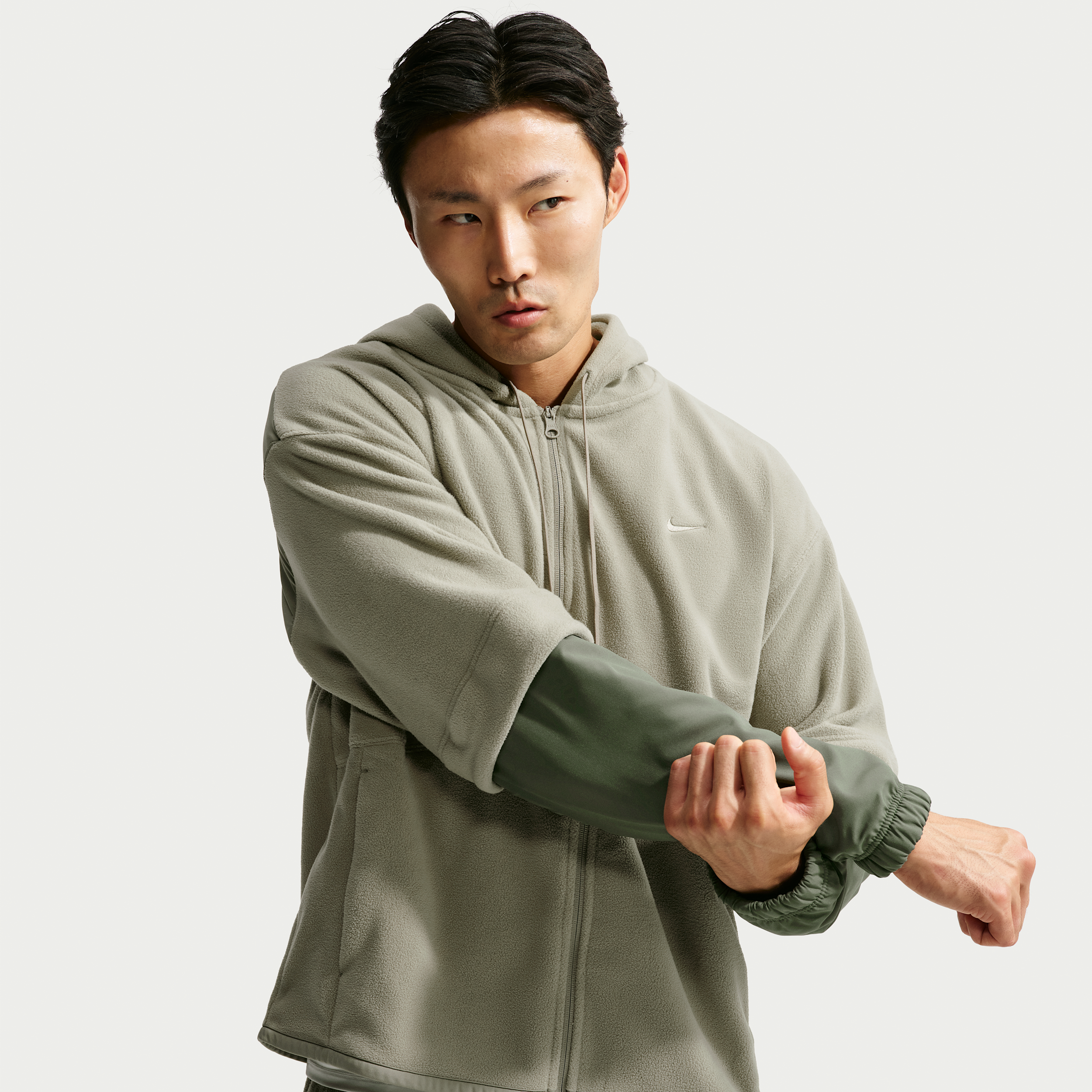 Nike Men's Therma-fit Full-zip Fleece Hoodie In Green