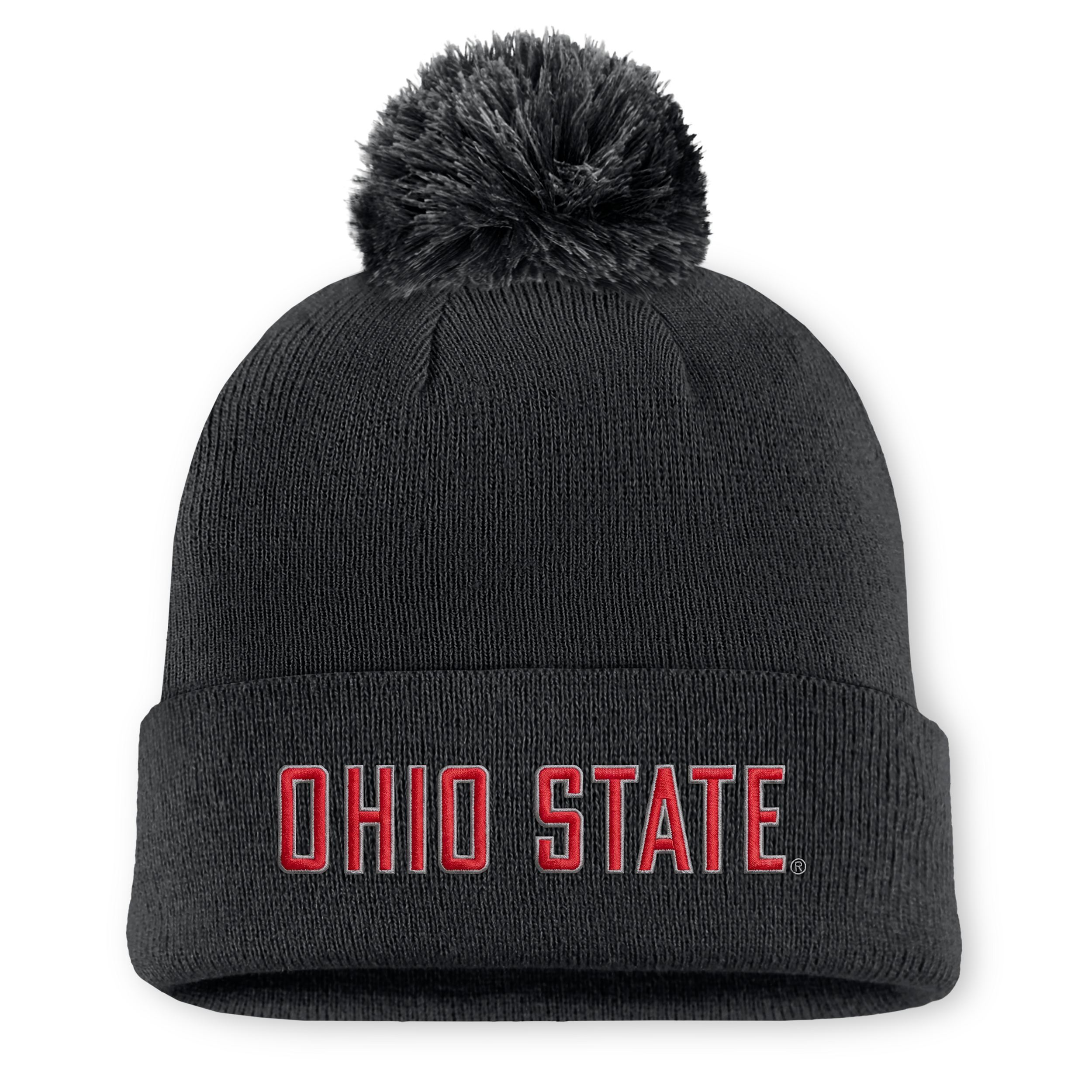 Ohio State Peak Nike Men's College Cuffed Beanie in Black | NC1600AOH-V72