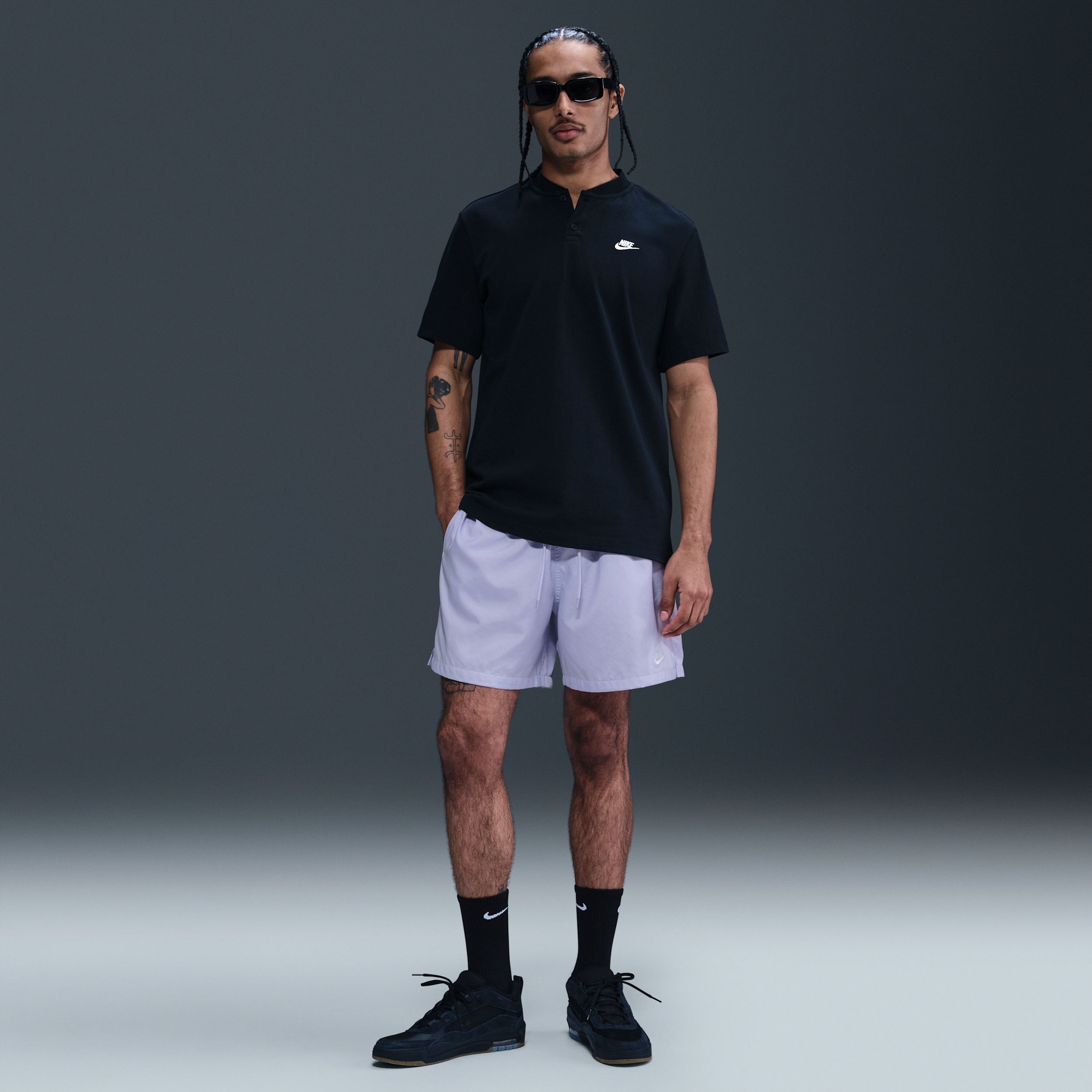 Nike Men's Club Woven Flow Shorts In Purple