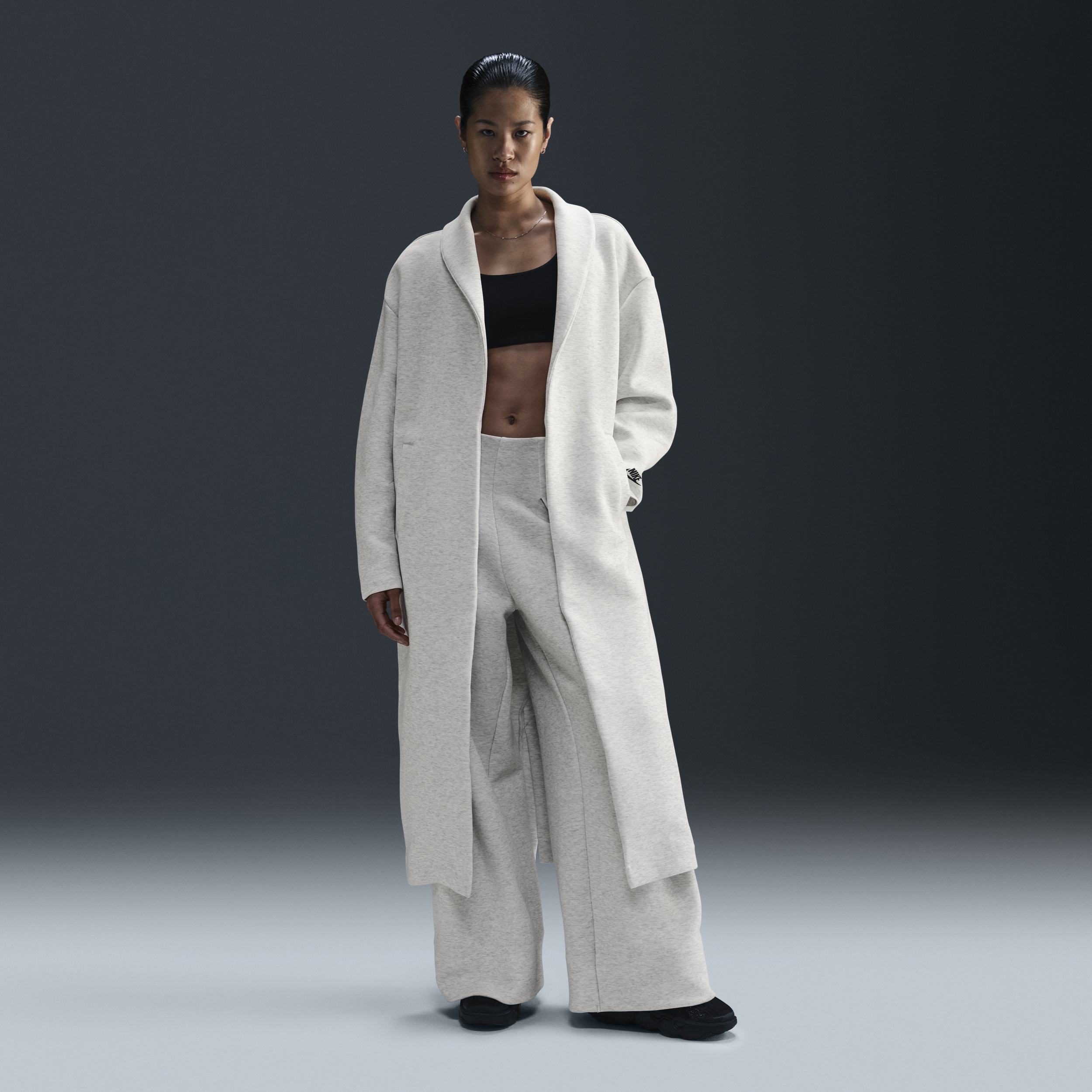 Nike Women's Sportswear Tech Fleece Oversized Duster Jacket In Grey