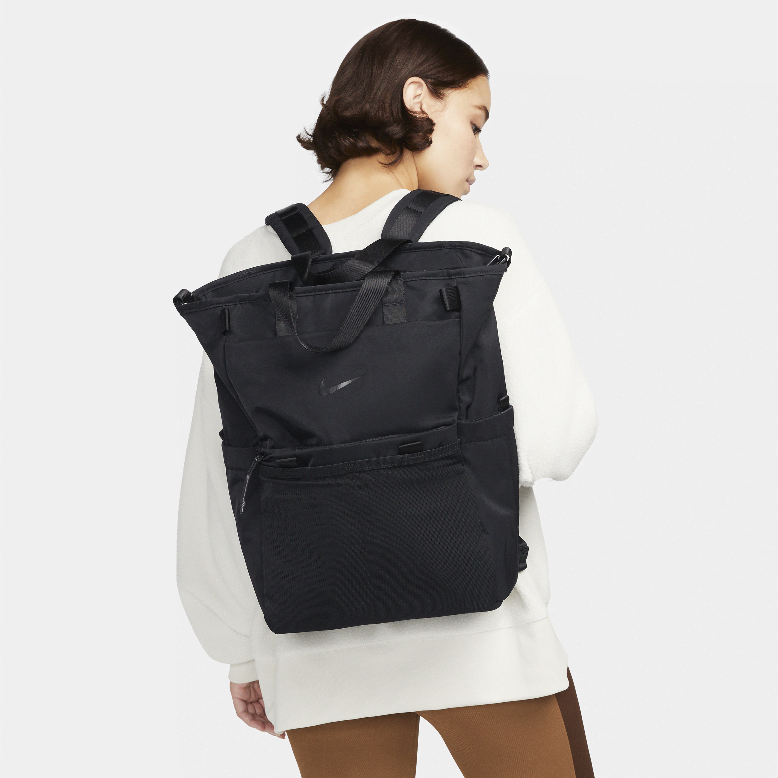 Nike Unisex (m) Convertible Diaper Bag (maternity) (25l) In Black