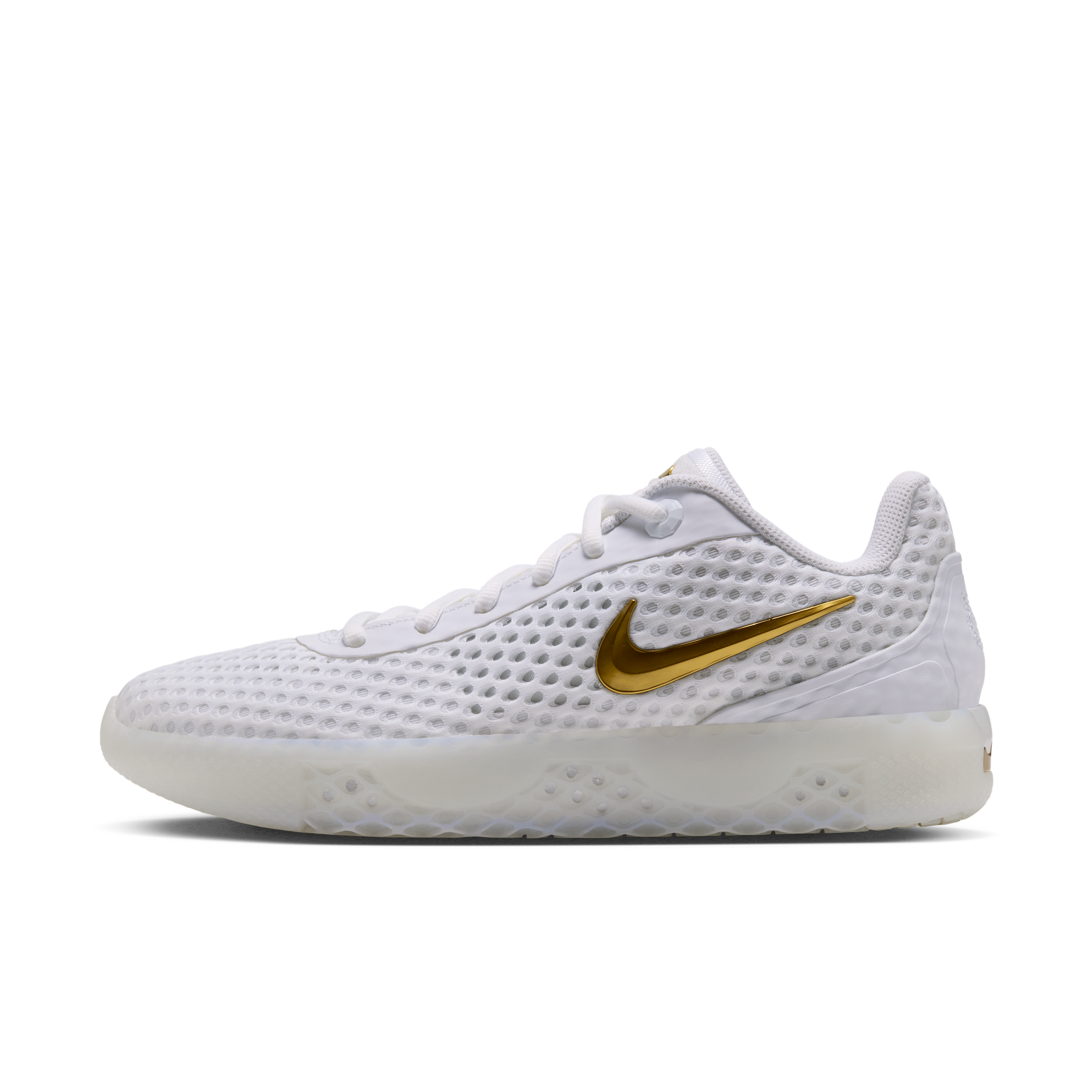 Nike LeBron Witness X Basketball Shoes, Men's, M11.5/W13, White/Metallic Gold-White-Photon Dust