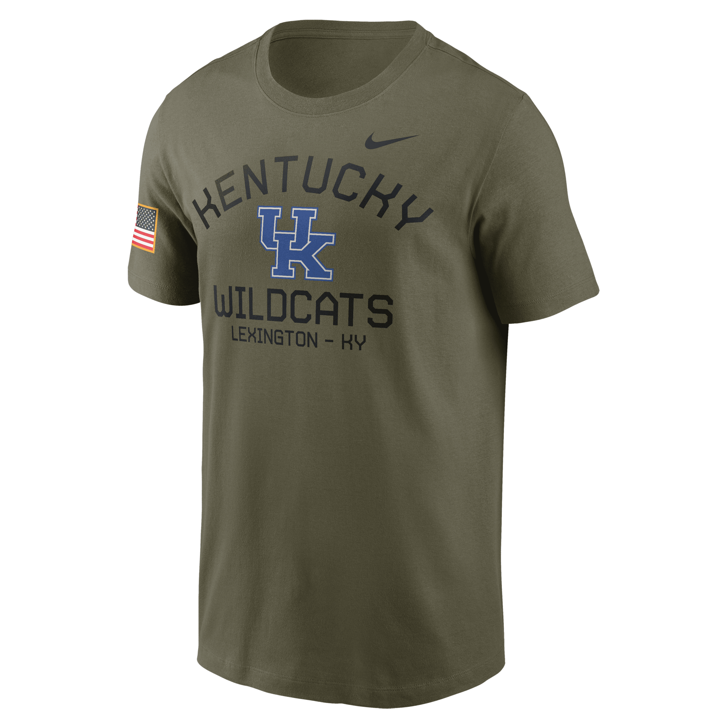 Nike Olive Kentucky Wildcats 2024 Military Appreciation Performance T-shirt In Brown