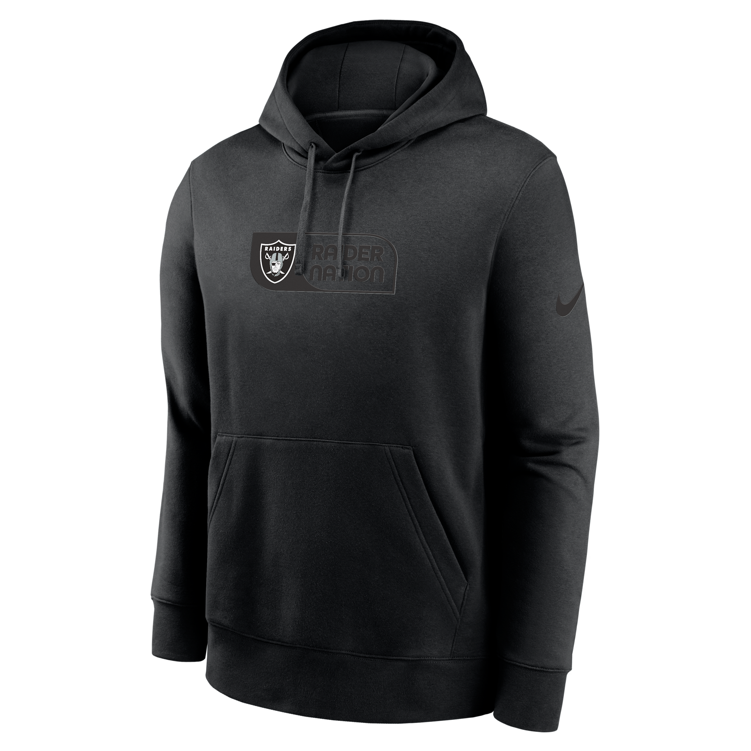Nike Men's Black Las Vegas Raiders Edge French Terry Club Pullover Hoodie - Black