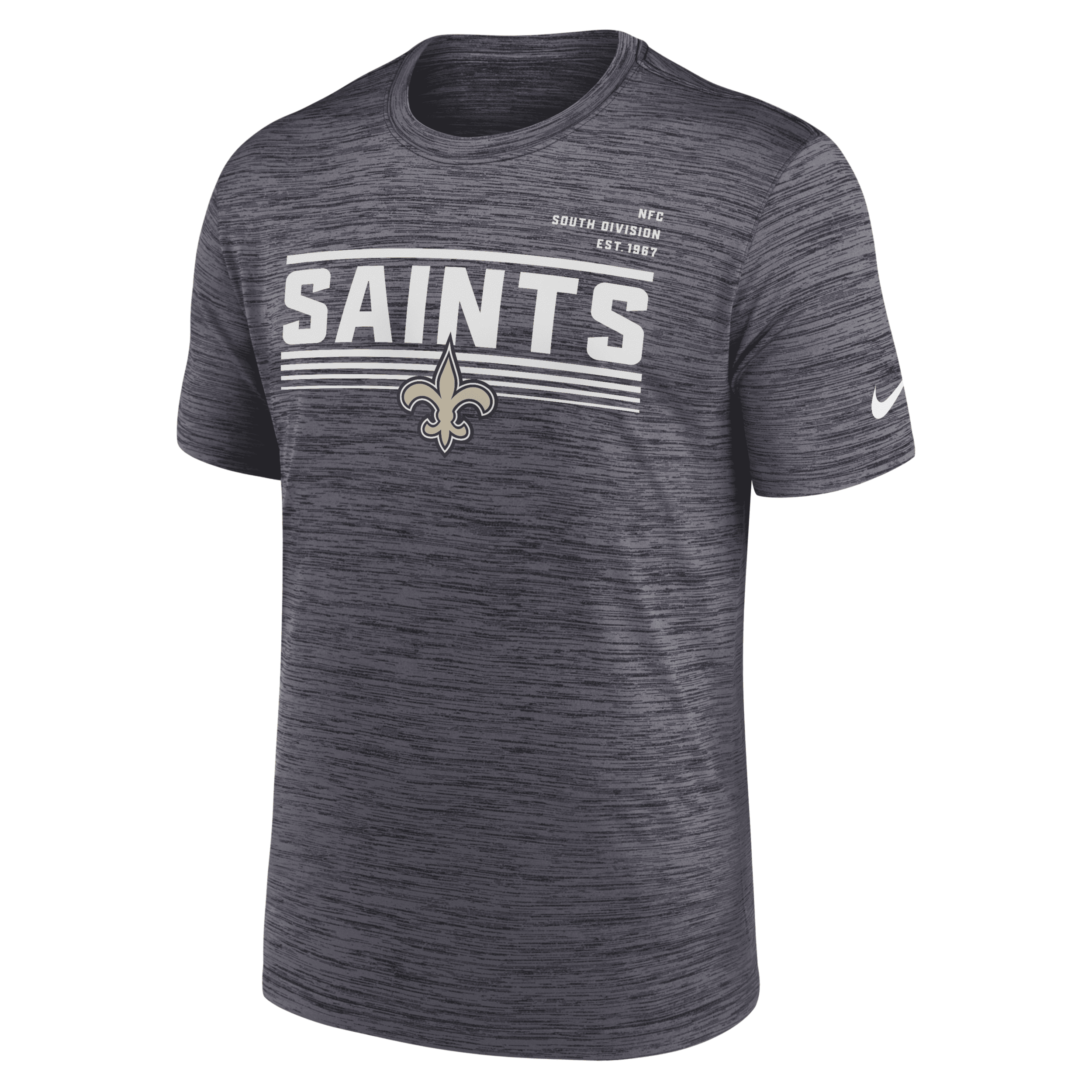 Nike Men's Yard Line Velocity (nfl New Orleans Saints) T-shirt In Black