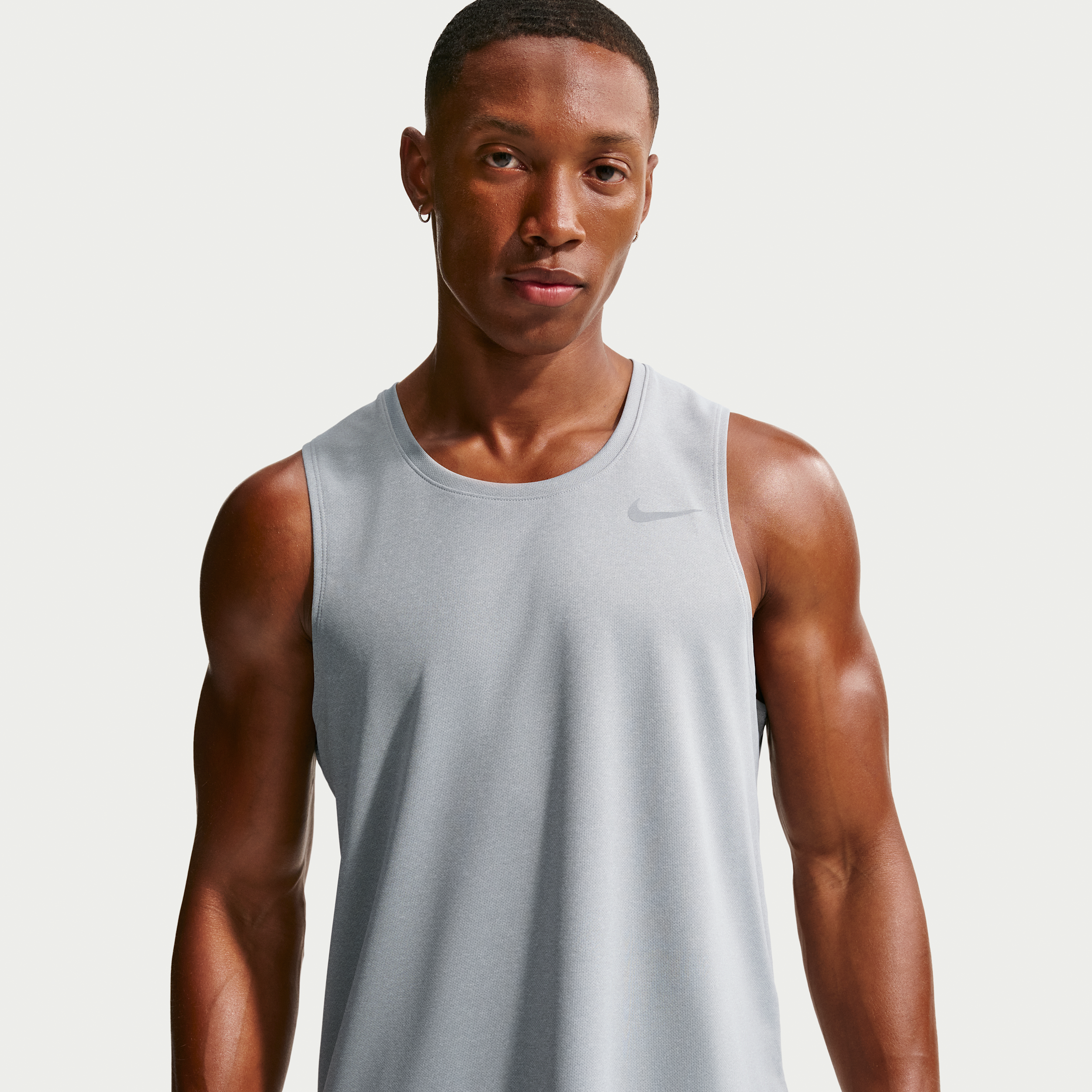 Nike Men's Miler Dri-FIT Running Tank Top in Grey | DV9321-097
