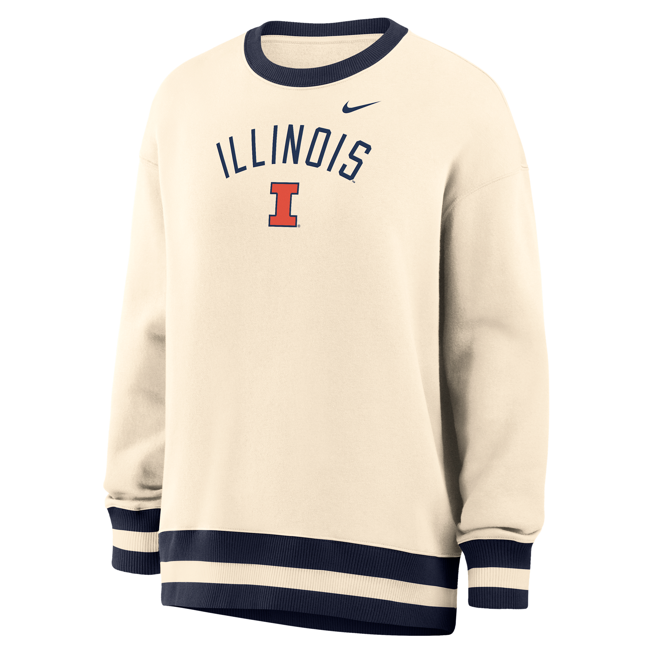 Nike Women's Phoenix (Illinois) Oversized Crew-Neck Sweatshirt in Brown | IV9329-120
