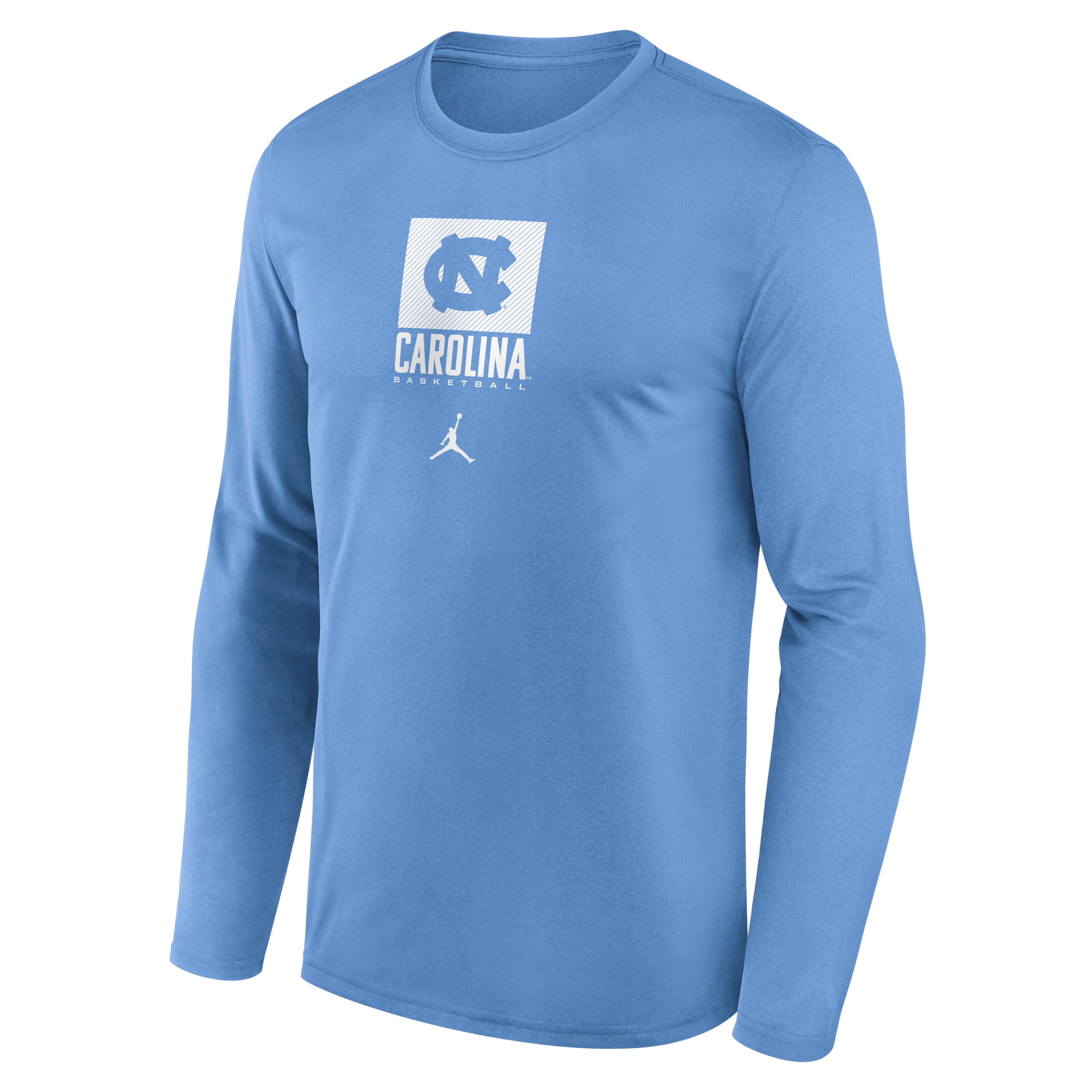 Nike Men's North Carolina Courtside Jordan Brand Dri-FIT College Long-Sleeve T-Shirt in Blue | 0JTJ4EYNCN-NB7