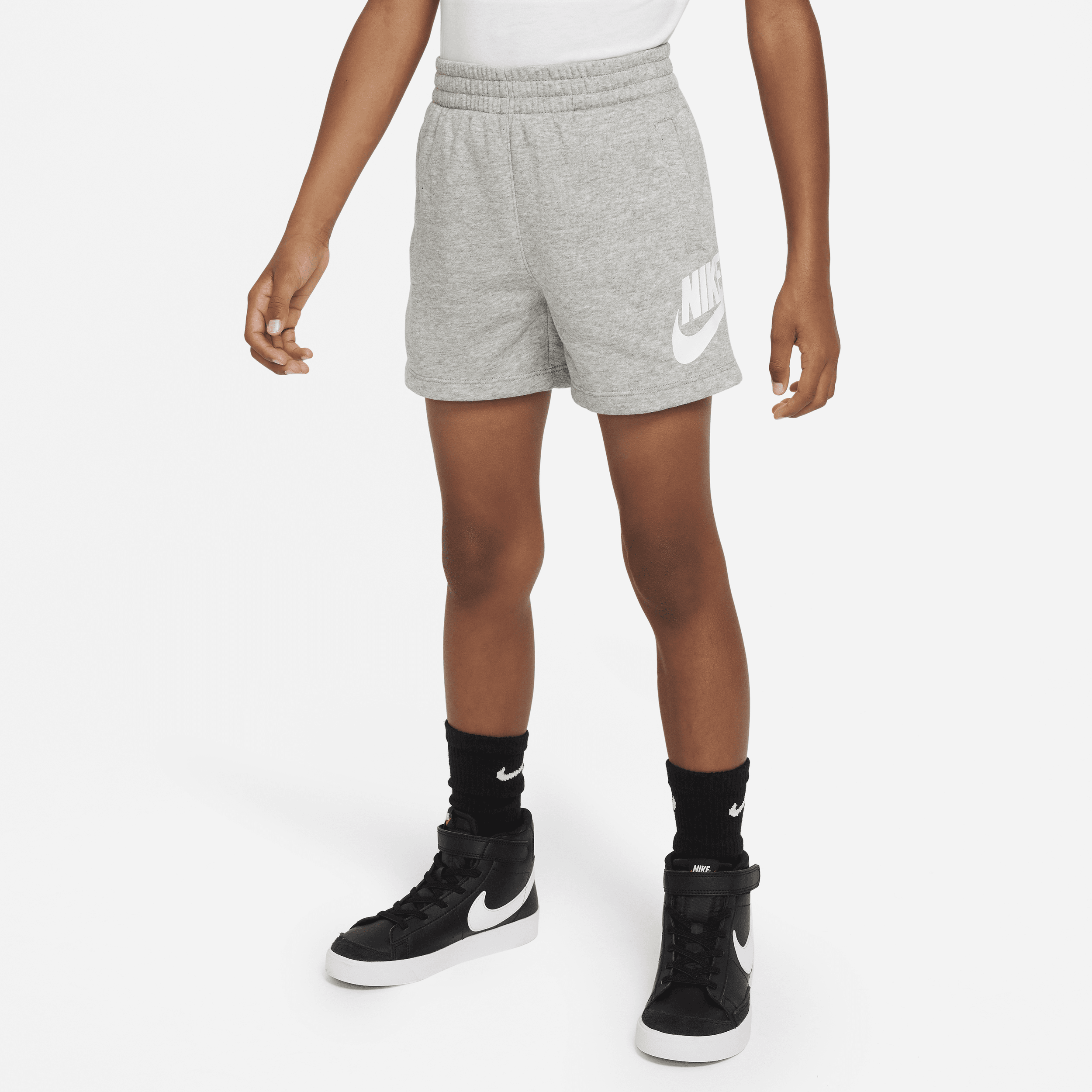 Nike Sportswear Club French Terry Little Kids' Shorts in Grey | 86L100-042