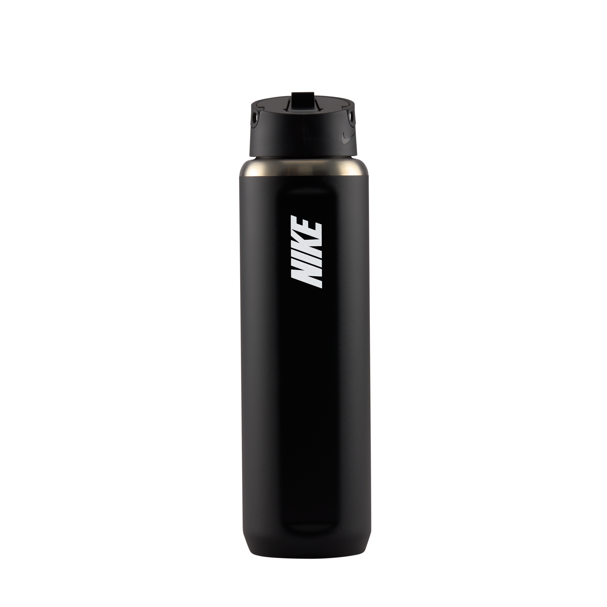 Nike Recharge Stainless Steel Straw Bottle (24 Oz) In Black