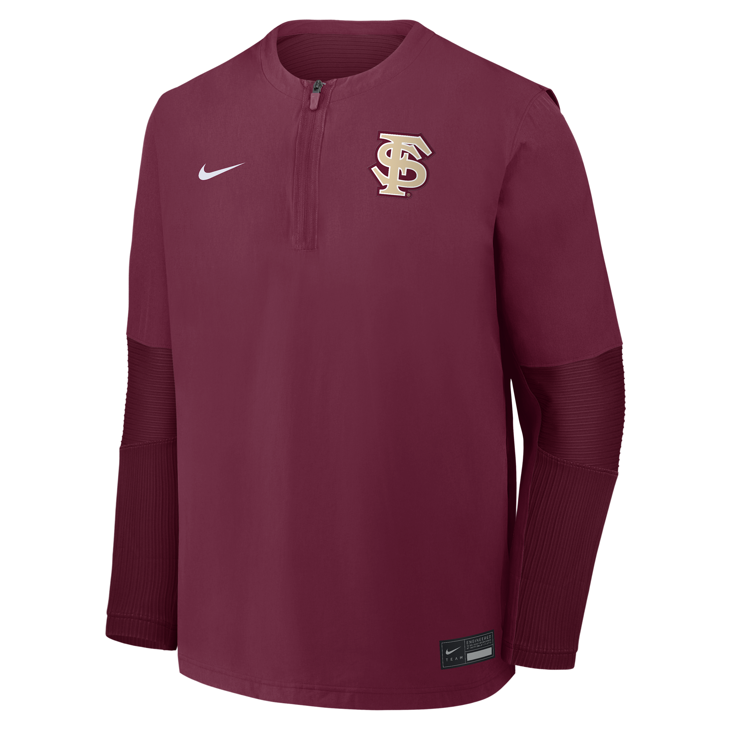 Florida State Dugout Nike Men's Dri-FIT College 1/4-Zip Long-Sleeve Windshirt in Red | 04HD0DEWFTN-39L