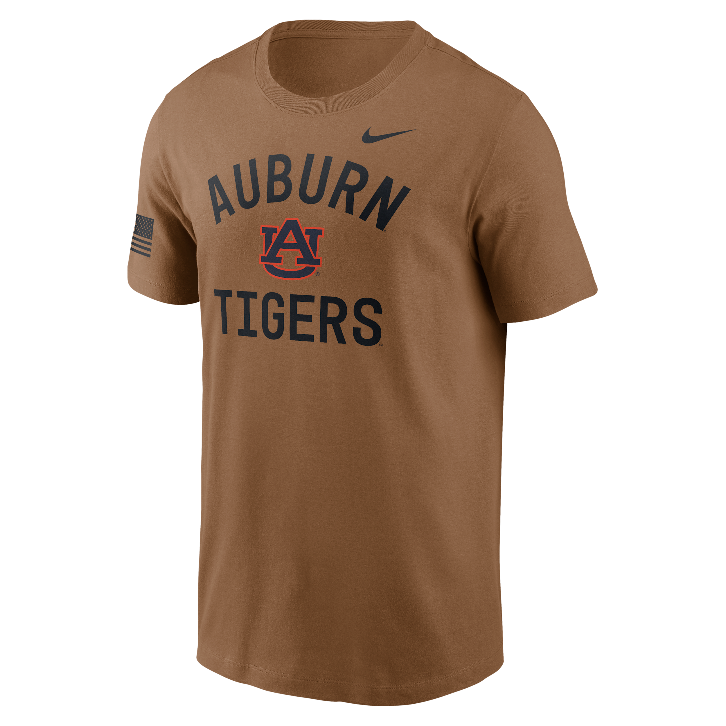 Nike Men's Auburn University Military Appreciation School Arch Over Primary Logo Graphic T-shirt