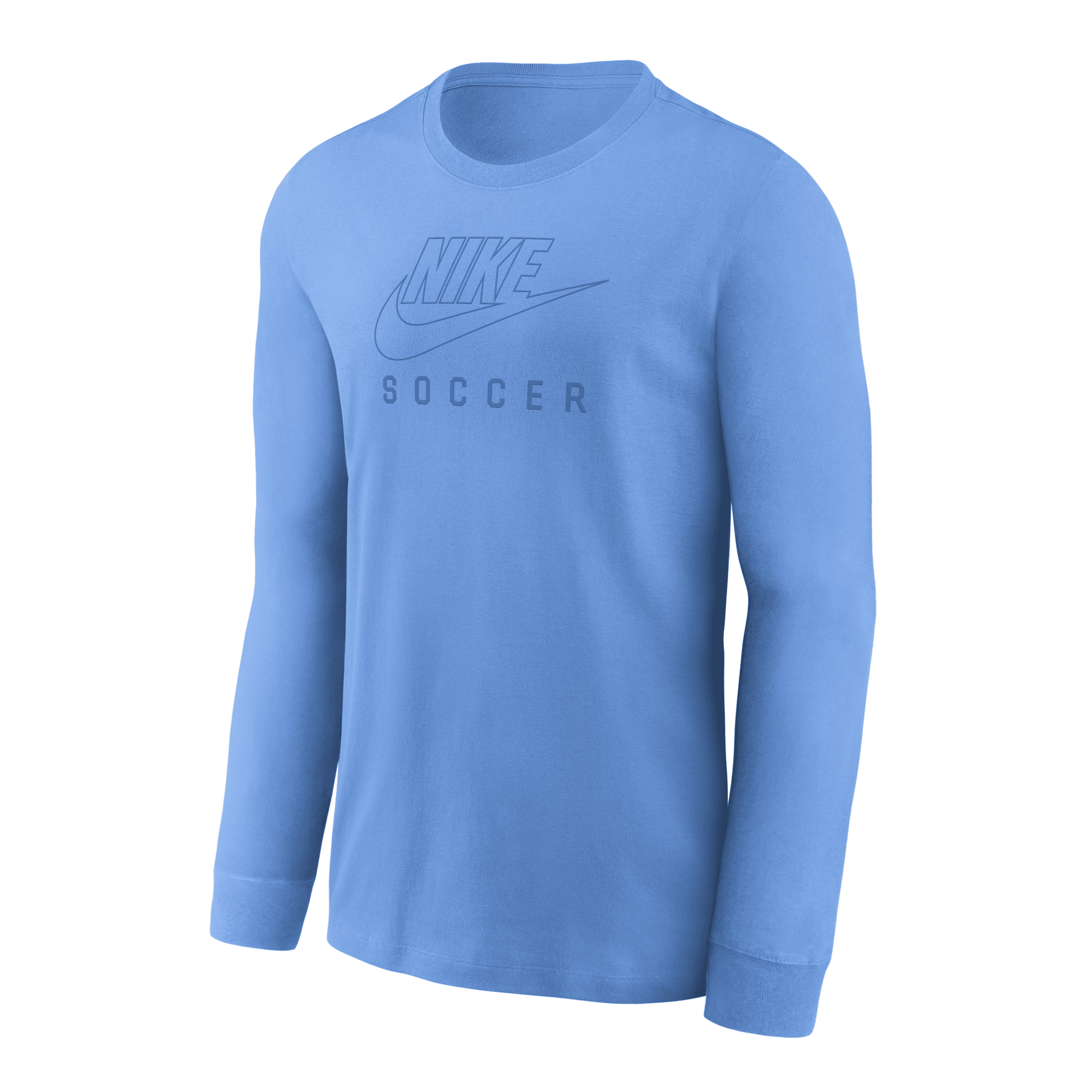 Nike Swoosh Big Kids' Soccer Long-sleeve T-shirt In Blue