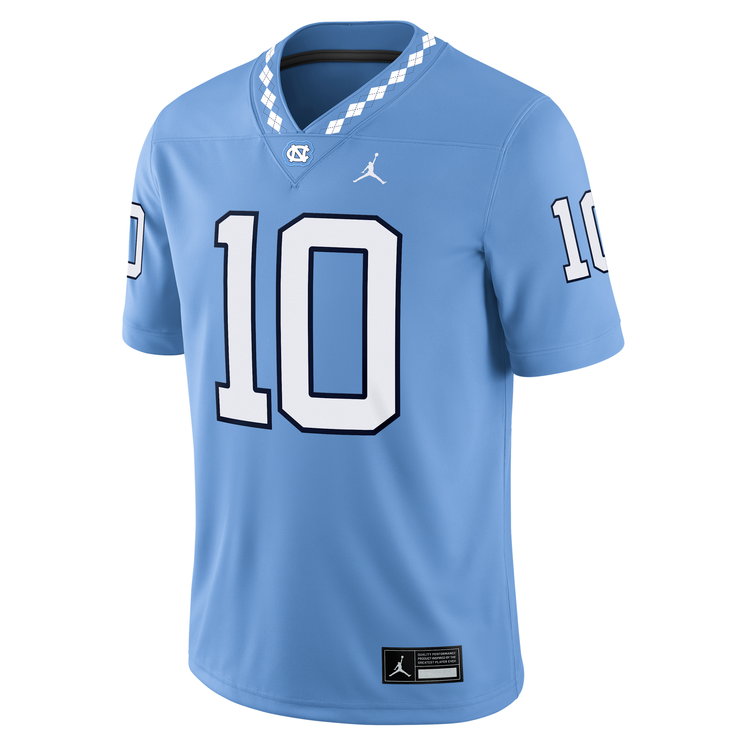 Men's Drake Maye North Carolina Menâs Jordan Brand Dri-FIT College Game Jersey in Blue | JC2F08B2CPU-5H1