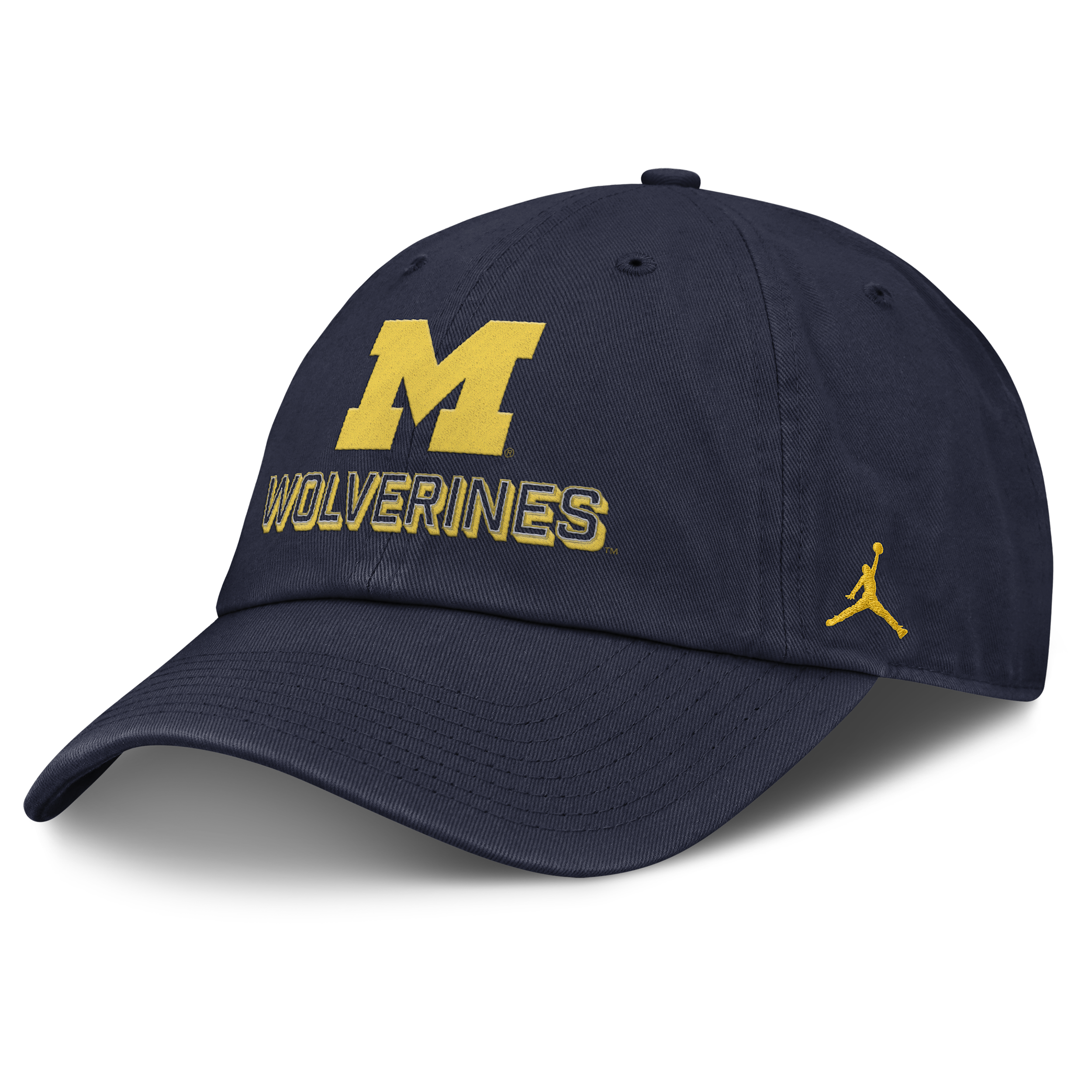 Jordan Men's Navy Michigan Wolverines 2025 On-field Club Adjustable Hat In Blue