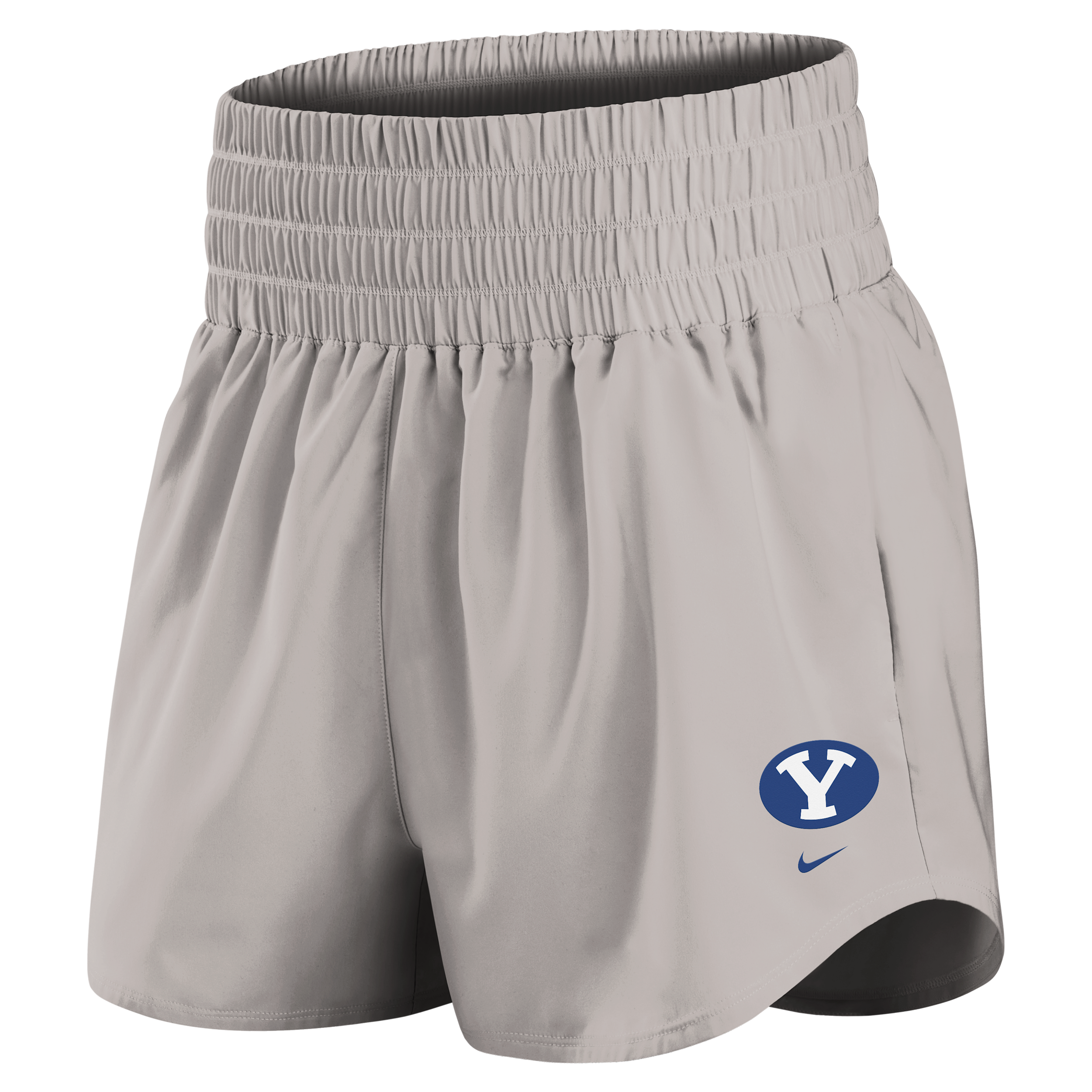 BYU Primary Logo One Nike Women's Dri-FIT College Shorts in Grey | IM0034-014