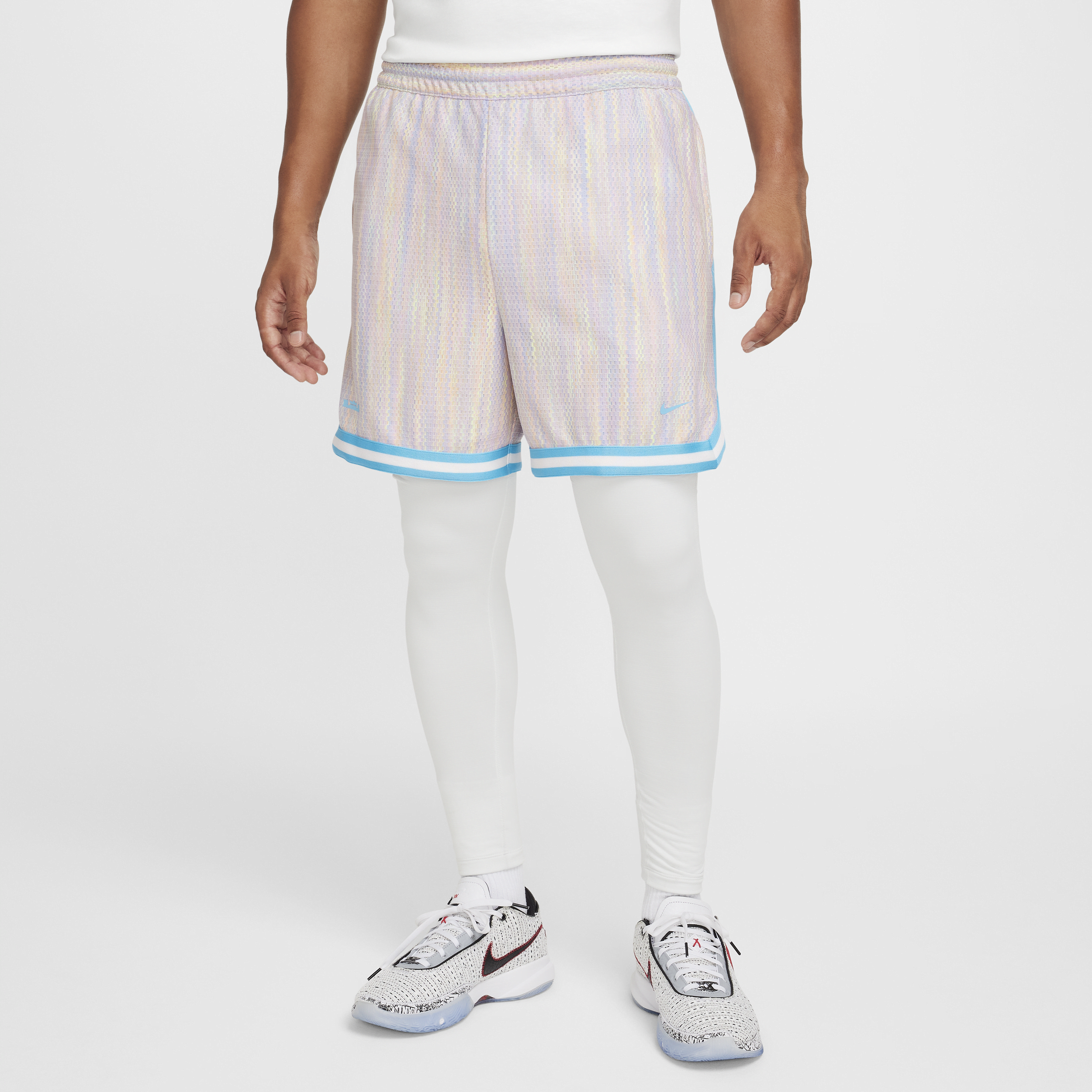 Nike Men's Lebron Dna 6" 3-in-1 Basketball Shorts In White