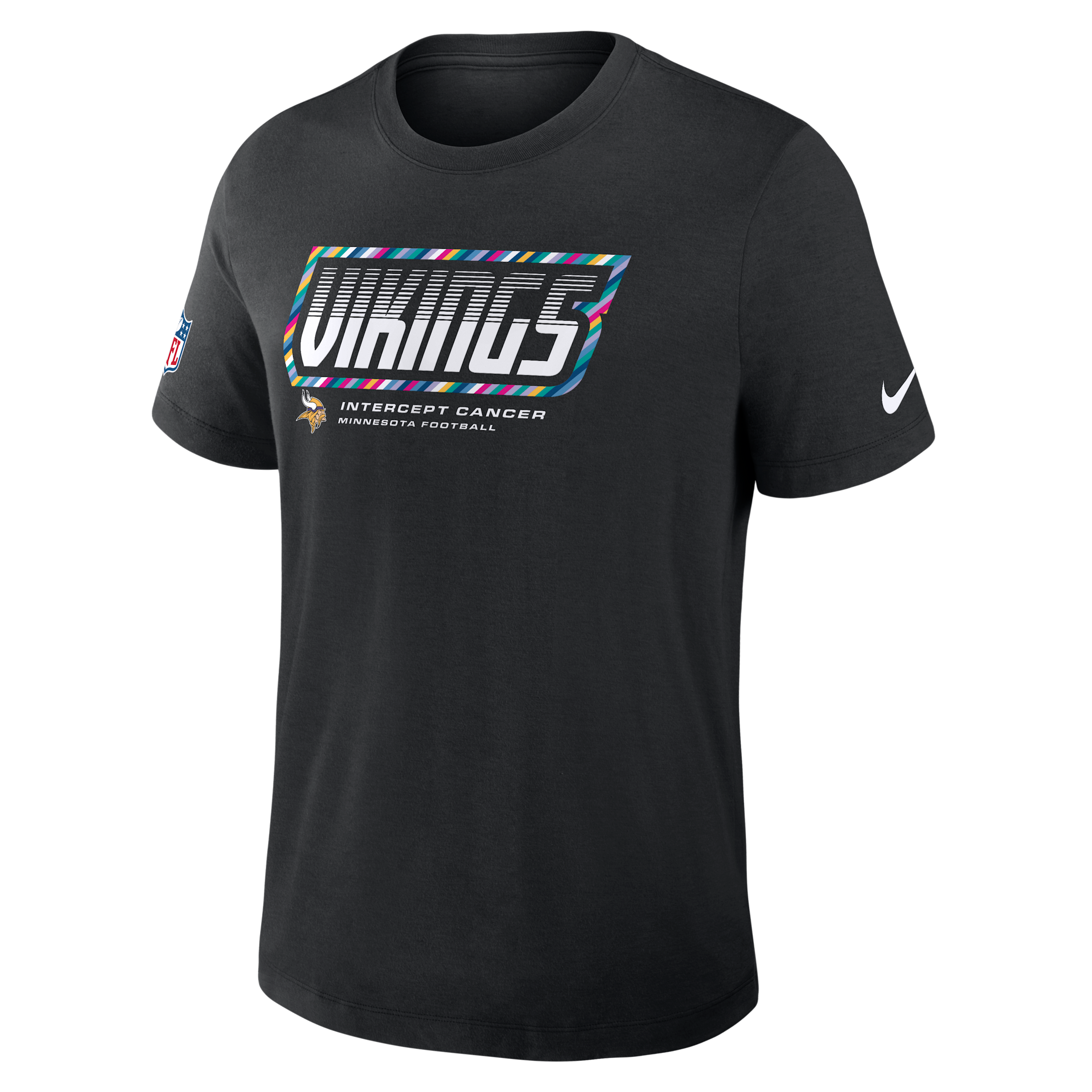 Minnesota Vikings Crucial Catch Sideline Nike Men's Dri-FIT NFL T-Shirt in Black | 034J00AZUK-F9R