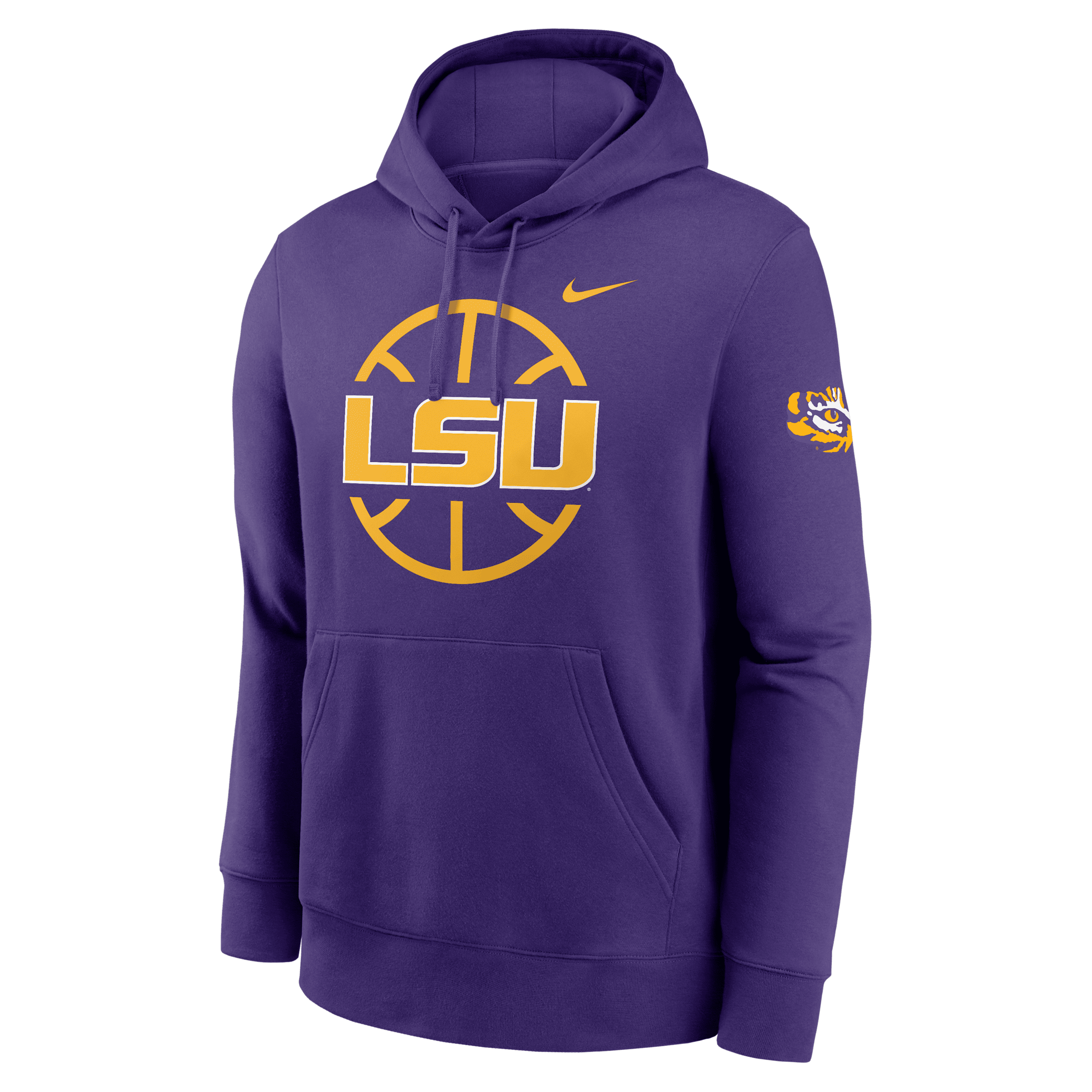 Nike Lsu Tigers Club Basketball Icon  Men's College Pullover Hoodie In Purple