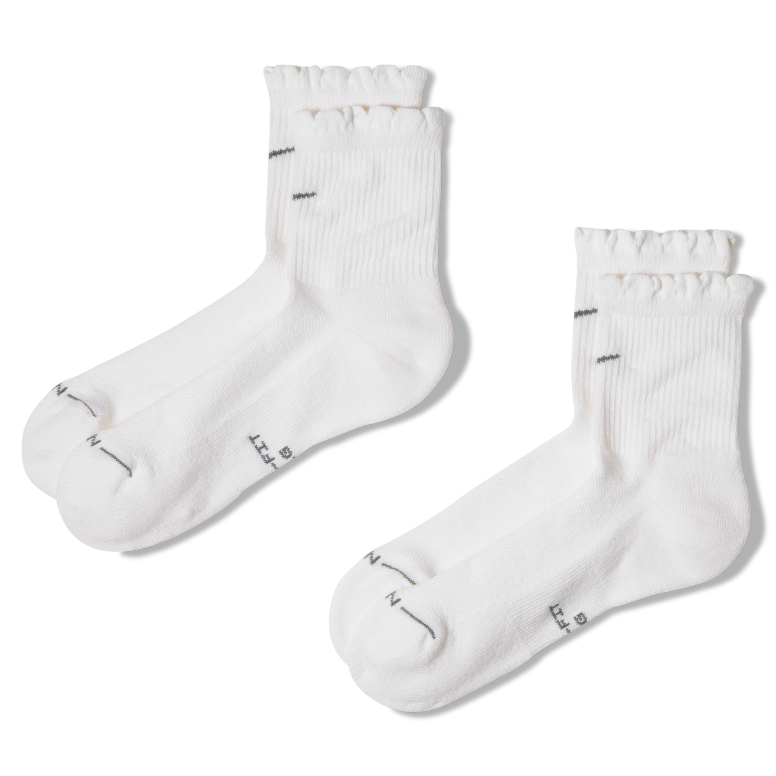 Nike Unisex Everyday Elevated Scallop Micro-Crew Socks (2 Pairs) in Multicolor | IH8621-910