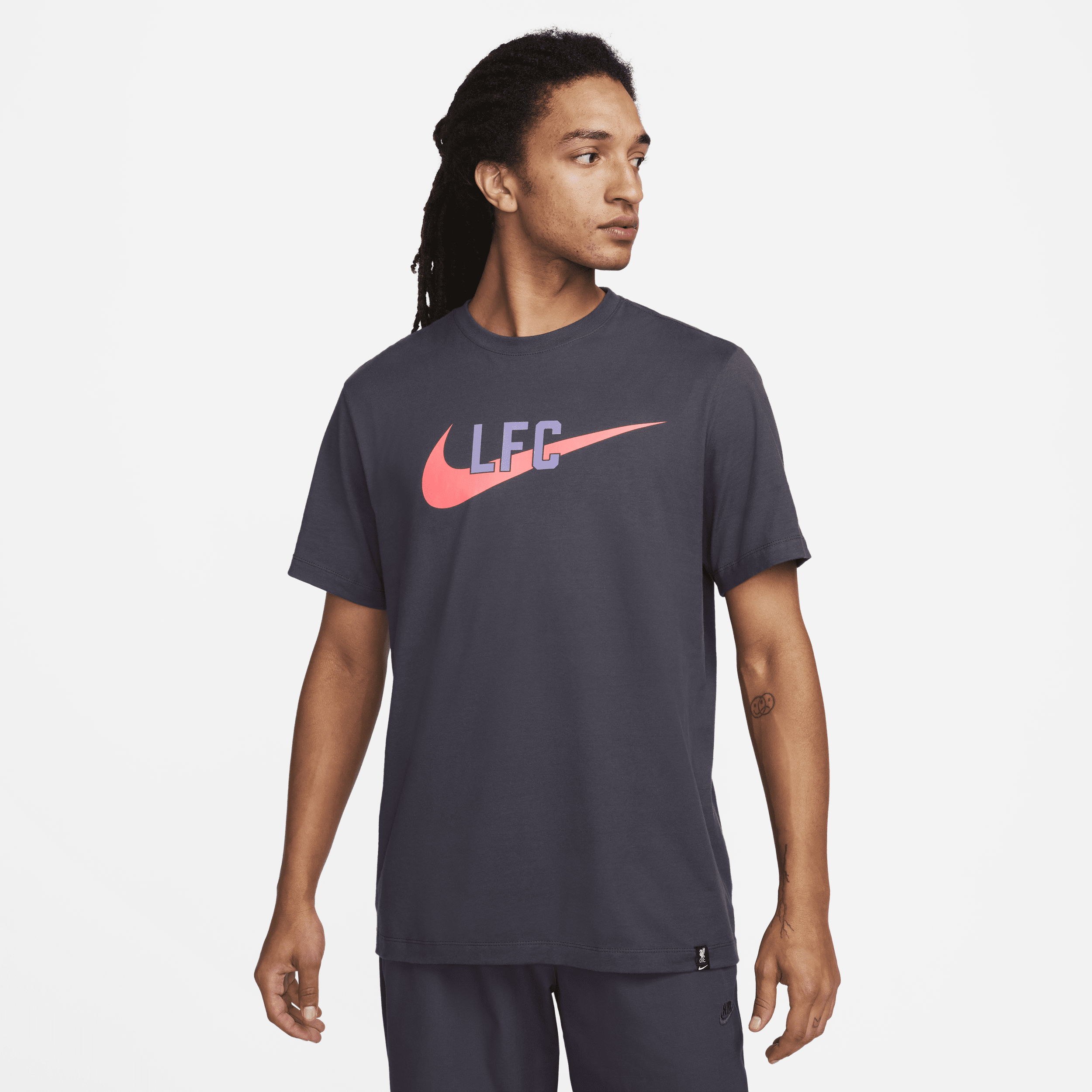 Shop Nike Liverpool Fc Swoosh  Men's T-shirt In Grey