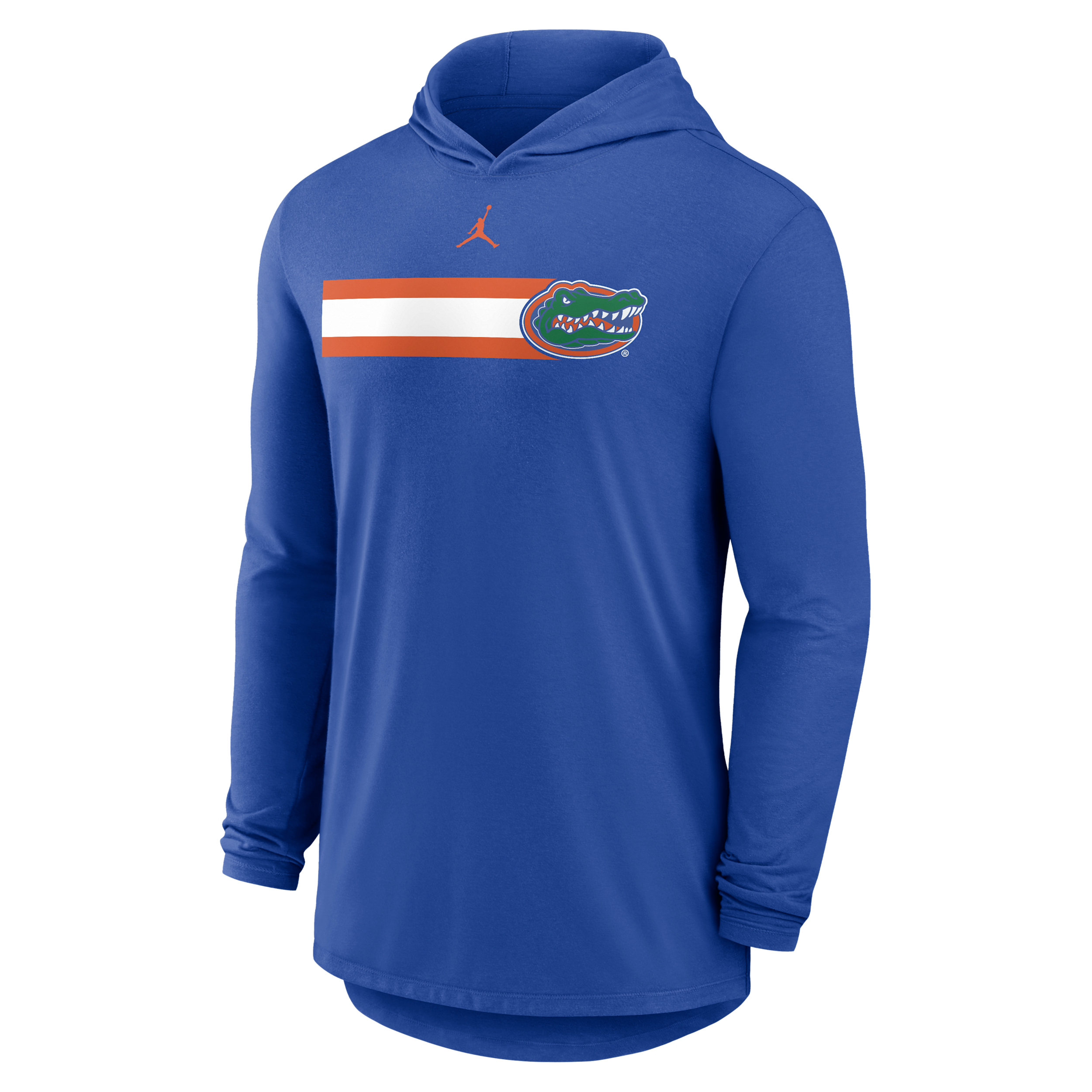 Men's Florida Primetime Pattern Jordan Brand Dri-FIT College Long-Sleeve Hooded T-Shirt in Blue | 0JNB4EVUFN-CZH