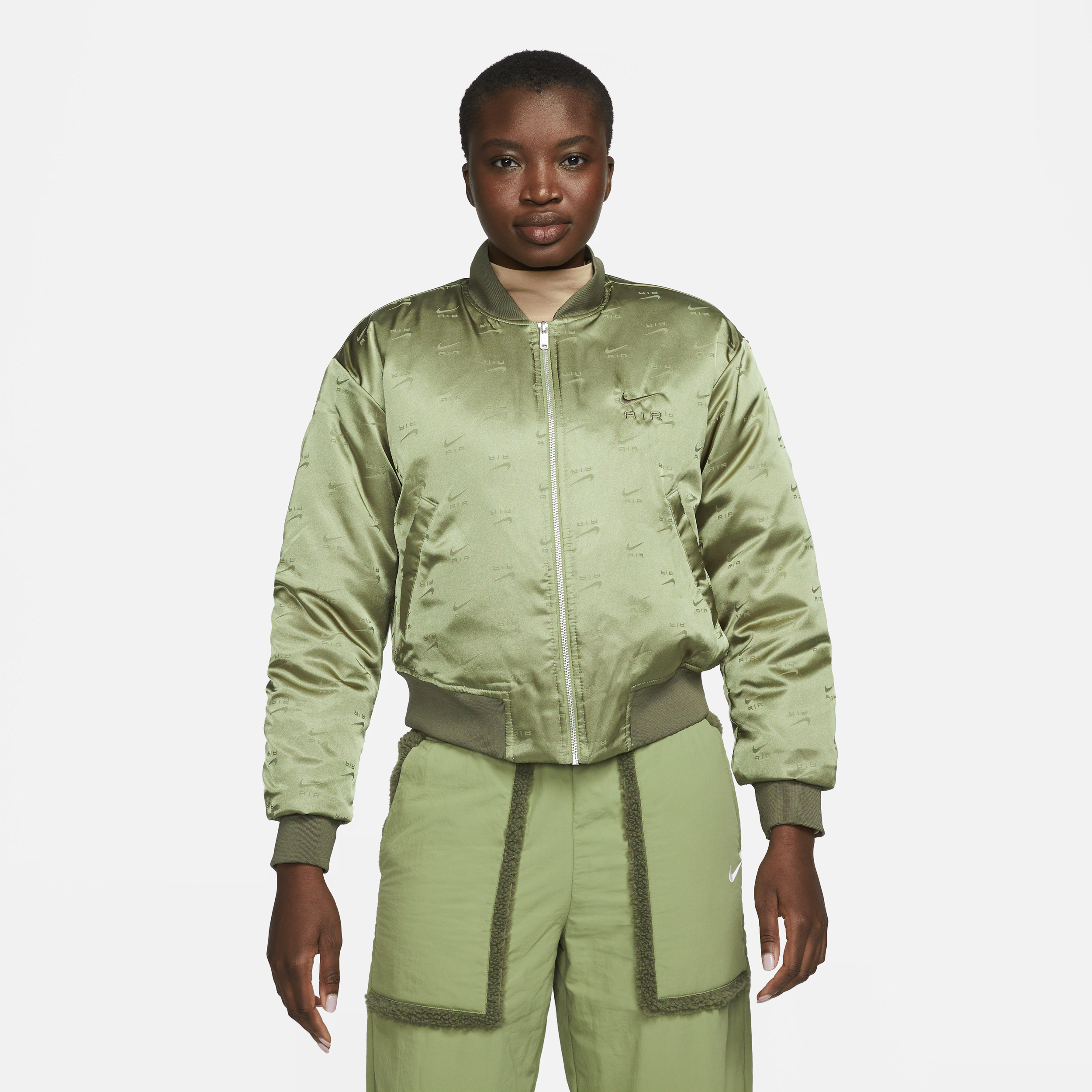 Nike Women's Air Bomber Jacket In Green