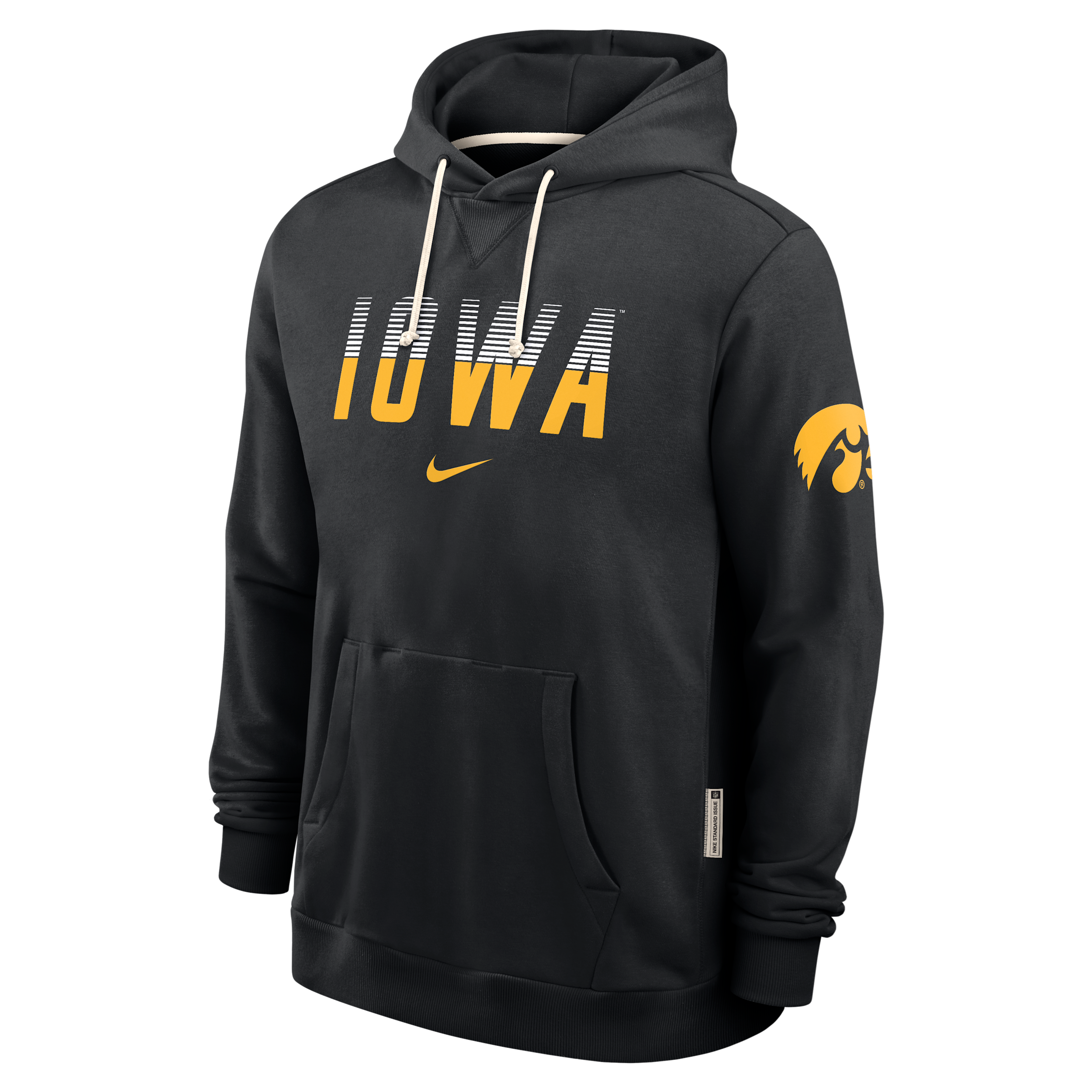 Iowa Sideline Standard Issue Nike Men's Dri-FIT College Pullover Hoodie in Black | 03AZ00AIA-8DF