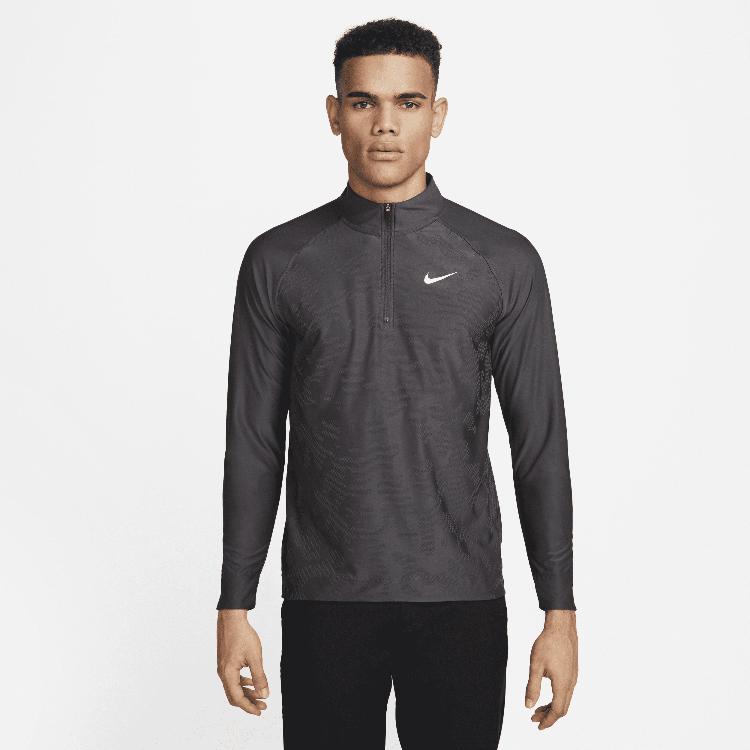 Nike Men's Dri-fit Adv Tour 1/2-zip Golf Top In Grey