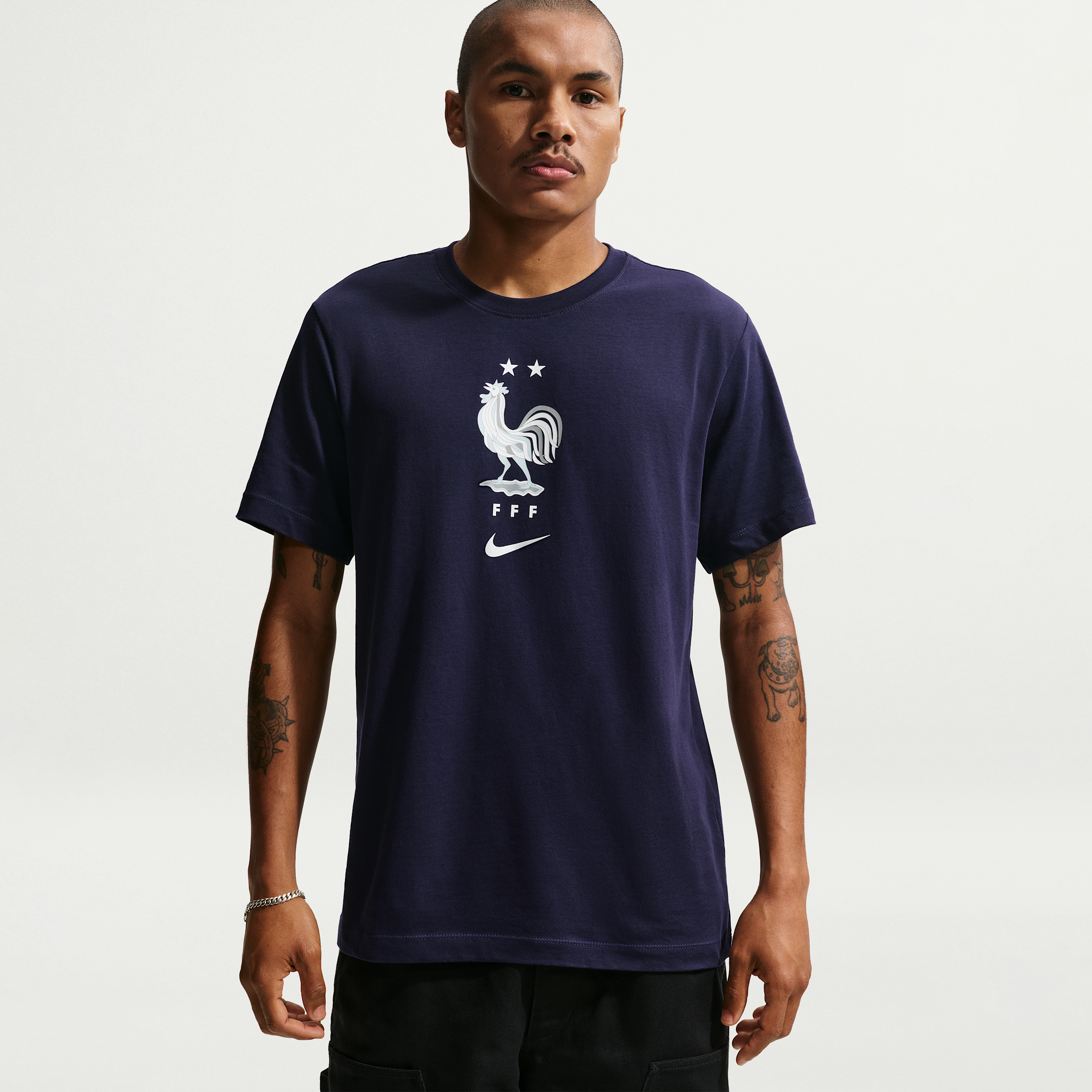 Nike Men's Blue France National Team Crest T-Shirt - Blue