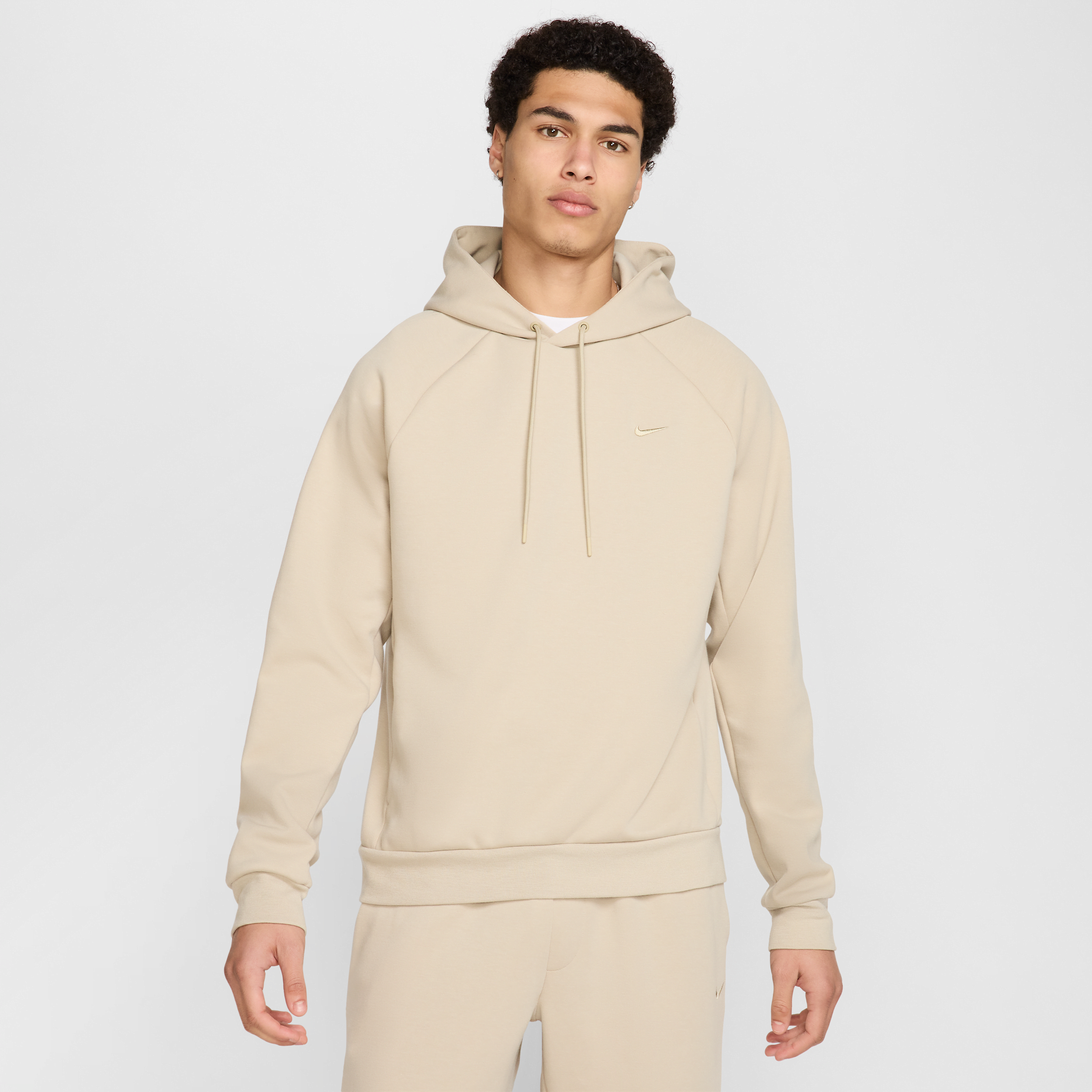 Nike Men's Primary Fleece Dri-fit Uv Pullover Performance Hoodie In Brown