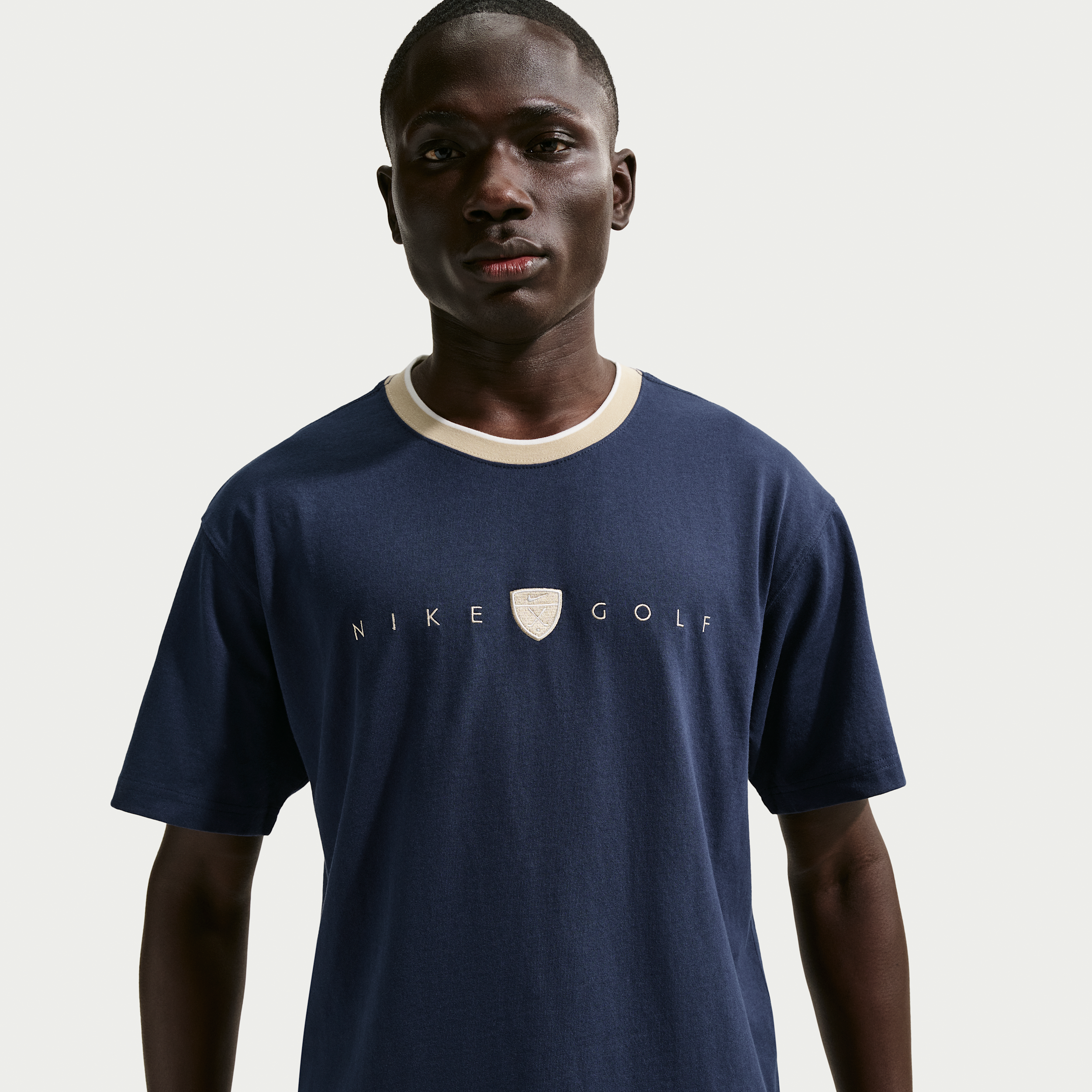 Nike Men's Loose Fit Retro Golf T-Shirt, Medium, College Navy Blue