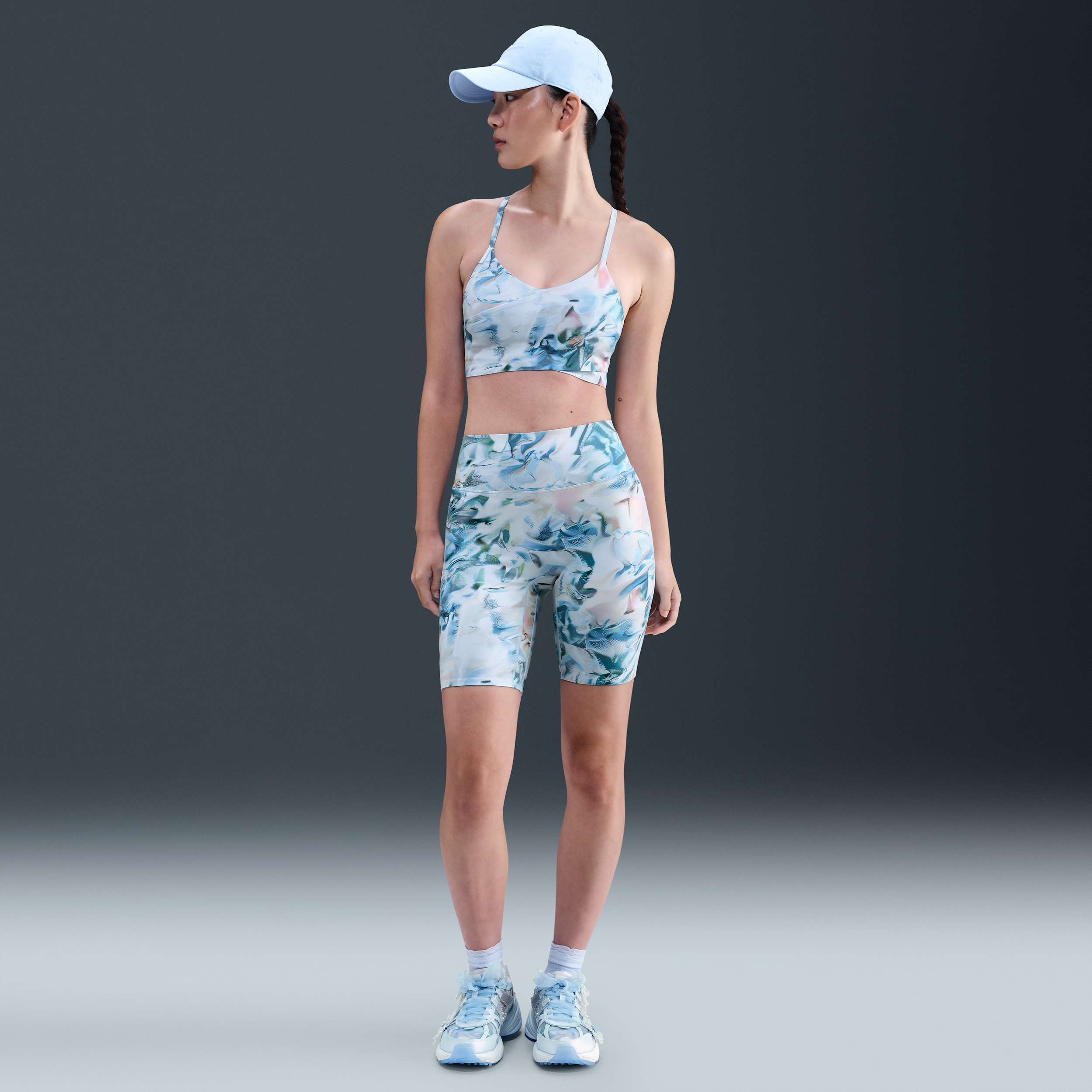 Nike Women's Universa Artist Collection High-waisted 8" Biker Shorts In Multi