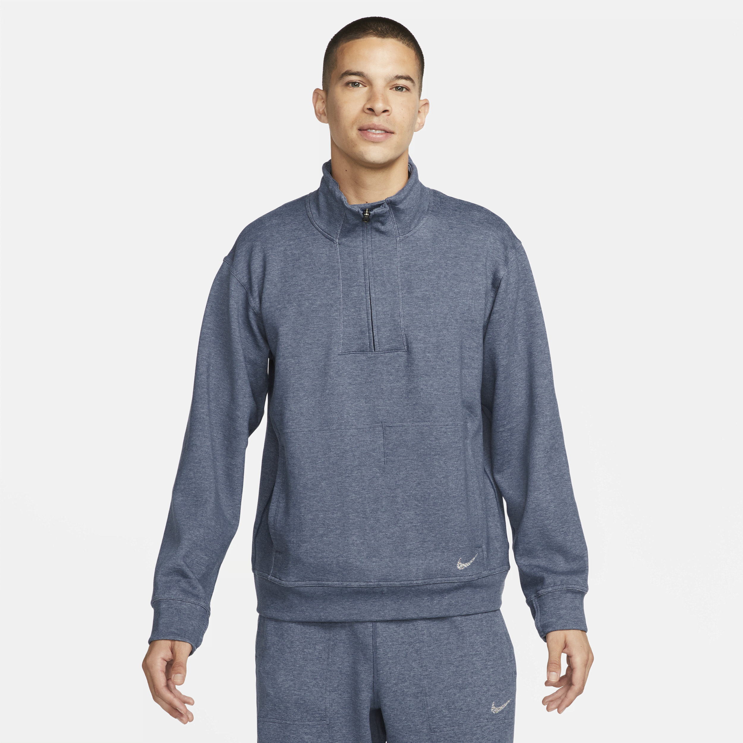 Nike Men's Dri-fit Yoga Restore 1/4-zip Top In Blue