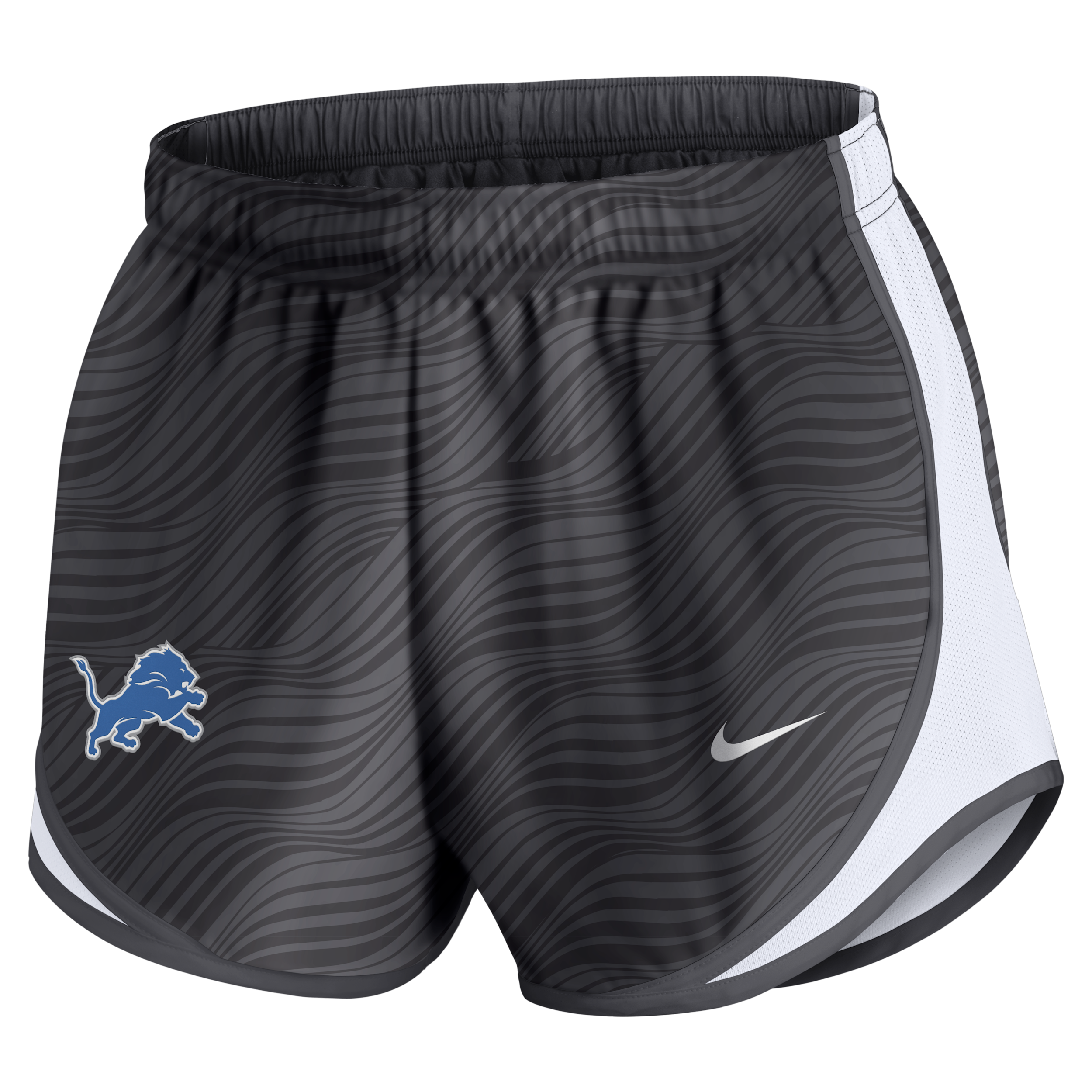 Nike Anthracite Detroit Lions Tempo Performance Shorts In Black