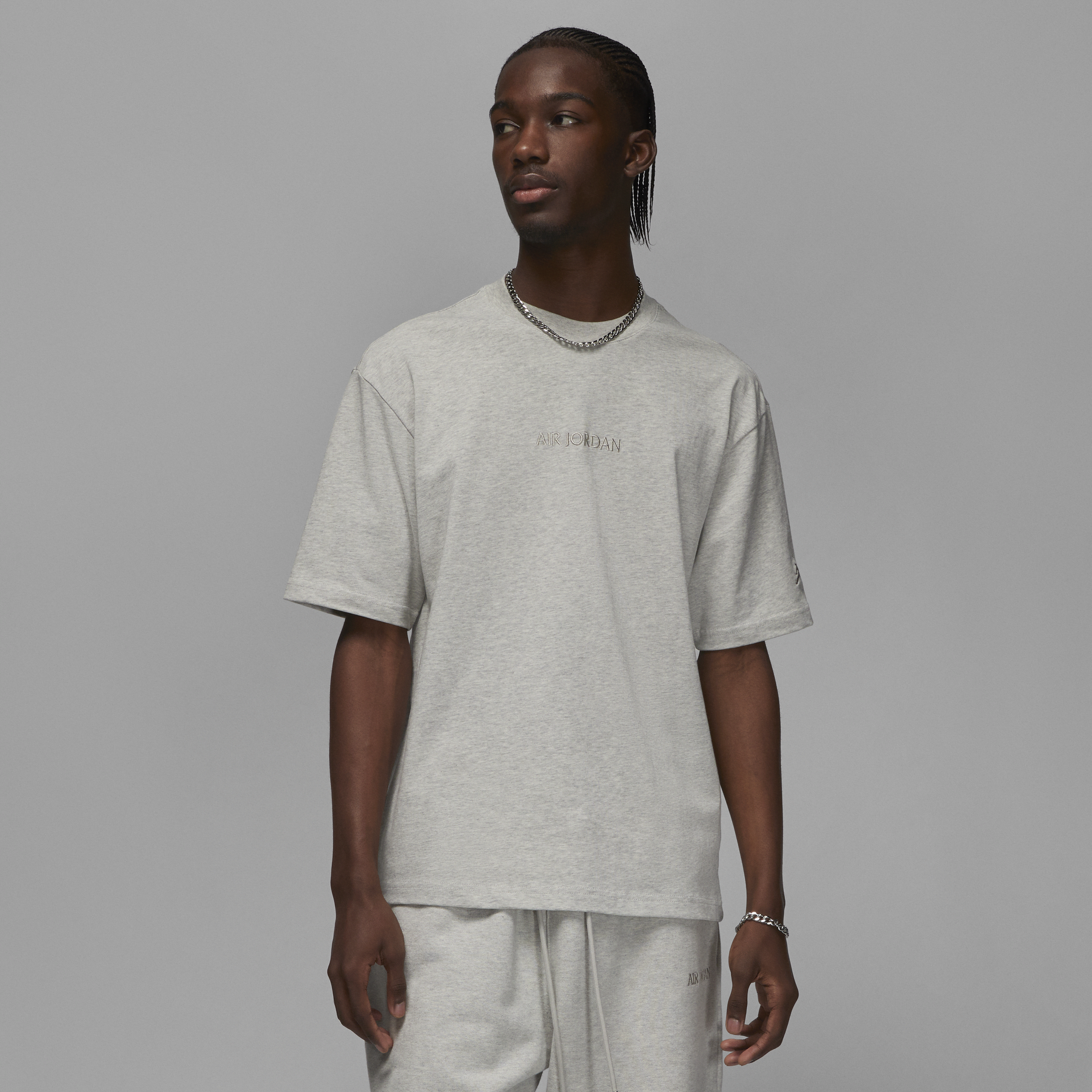 Jordan Men's Air  Wordmark T-shirt In Grey