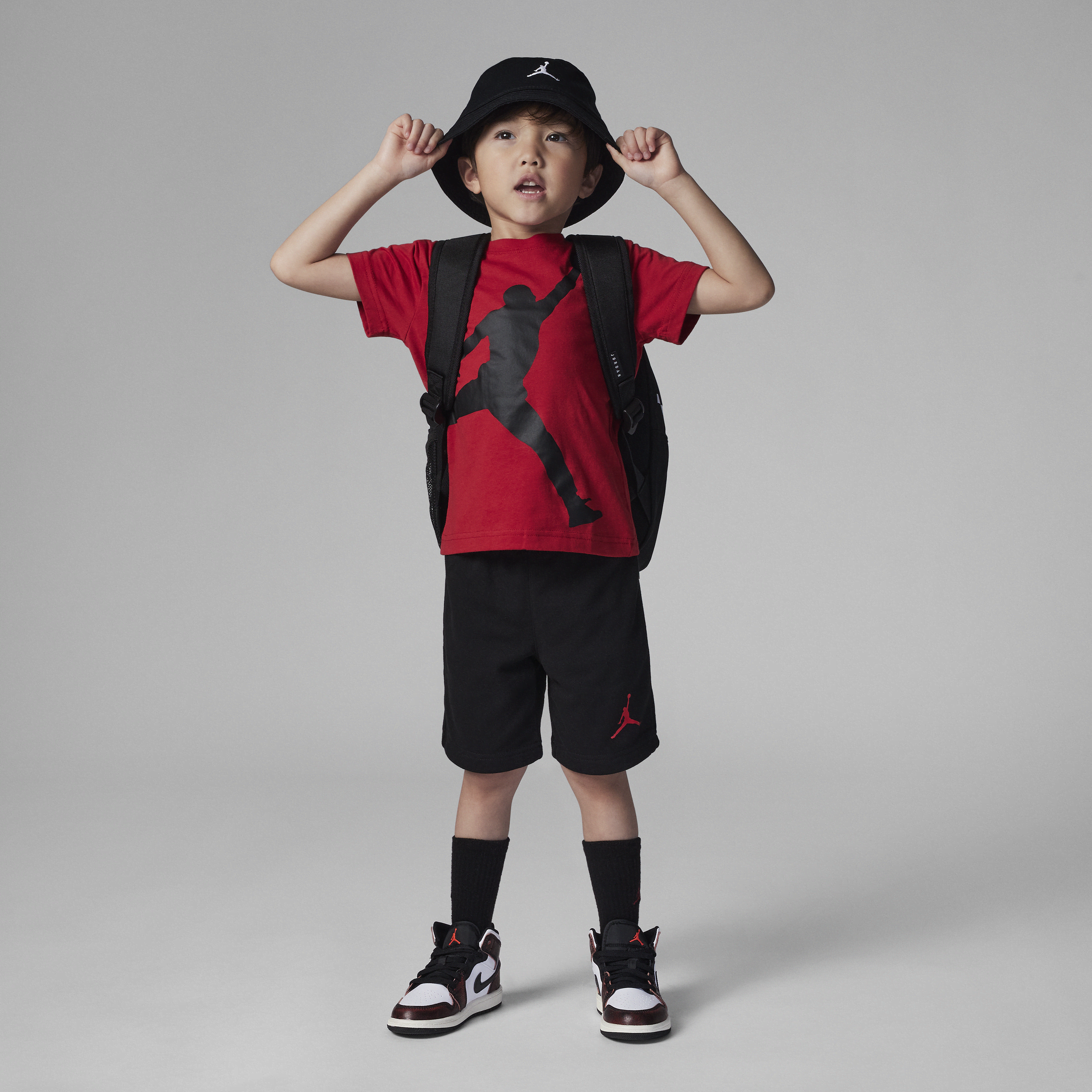 Jordan Jumbo Jumpman Shorts Set Little Kids' Set In Black