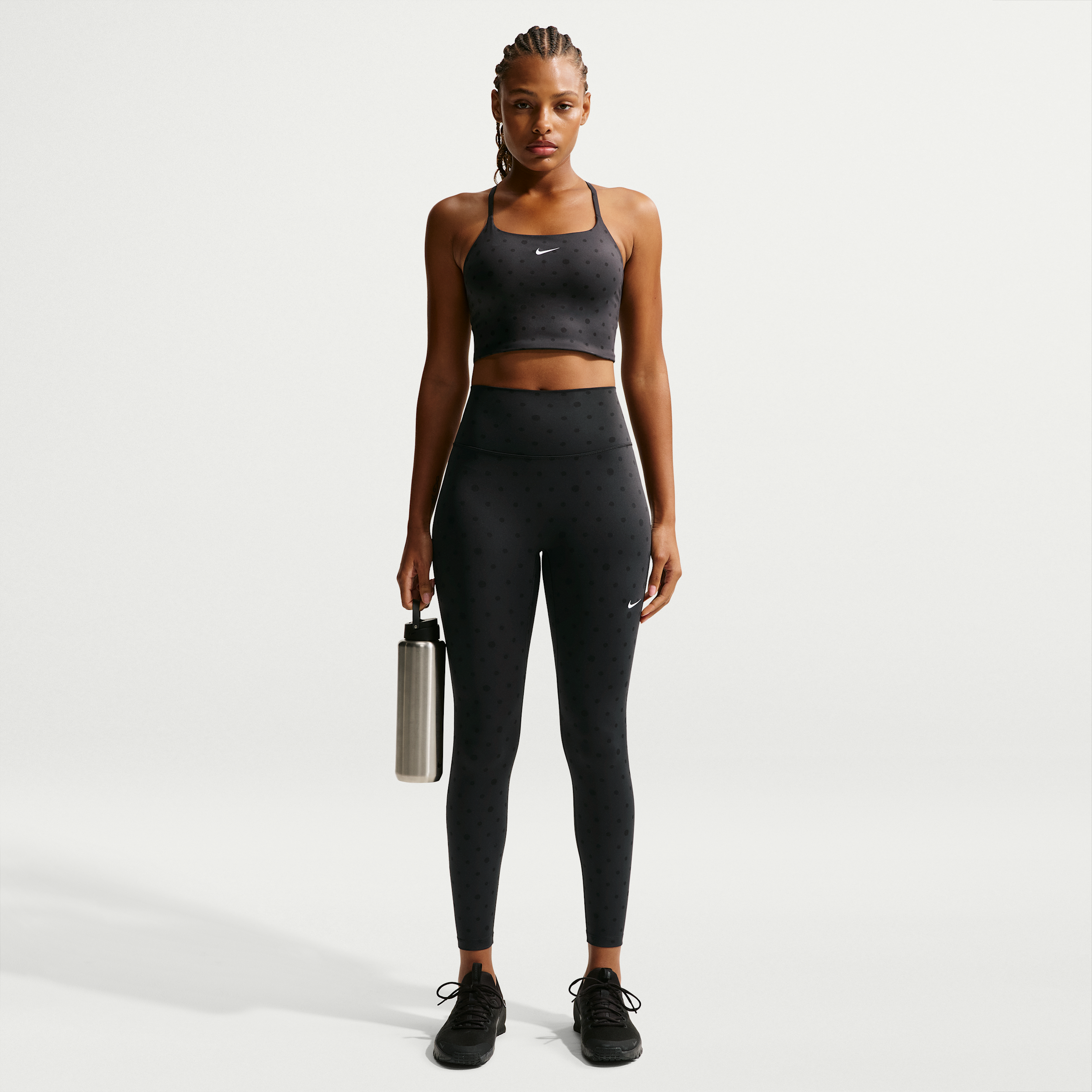 Nike Women's One High-Waisted 7/8 Printed Leggings in Black | IQ0334-010