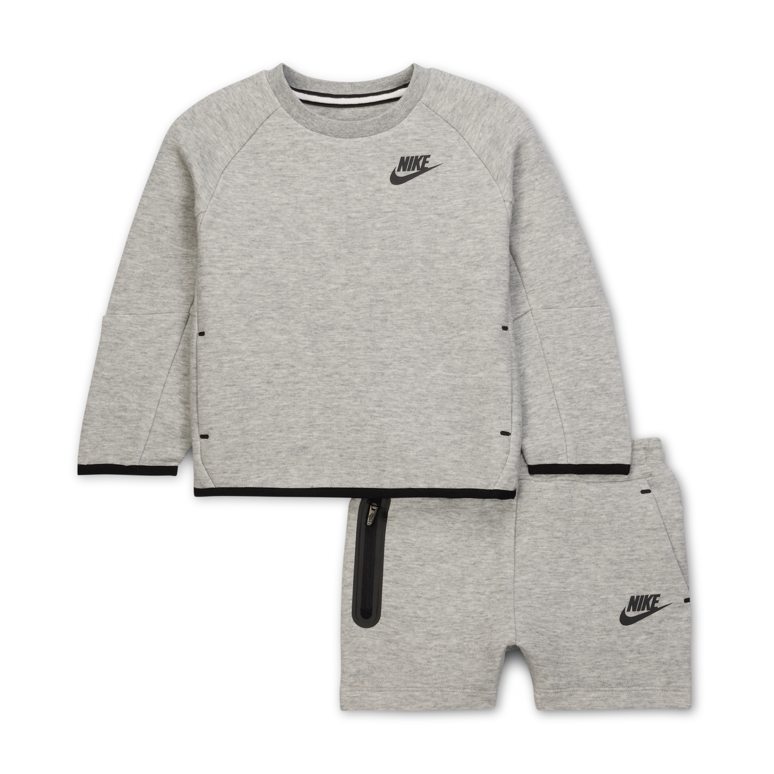 Nike Tech Fleece Baby (12-24m) 2-piece Shorts Set In Gray