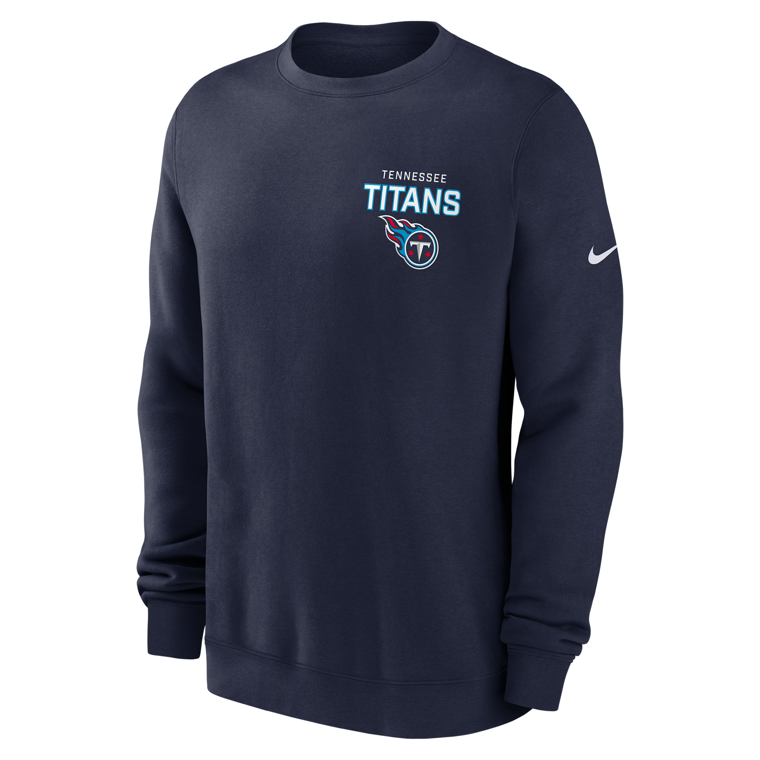 Tennessee Titans Draw Block Club Nike Men's NFL Pullover Crew in Blue | NKPV41S8F-KU0